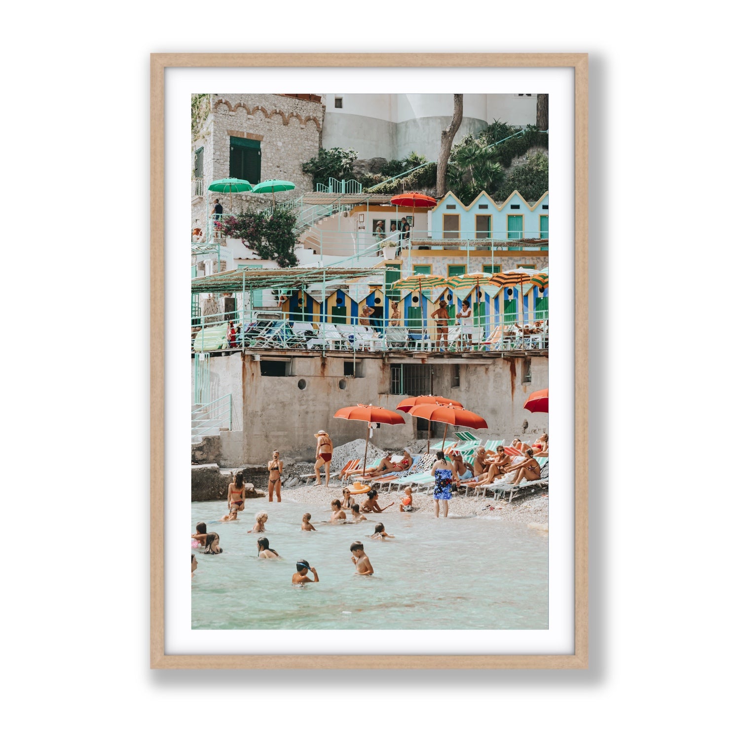 Kaleidoscope fine art print, Capri, Italy, Gallery, Natural Oak Frame · Matboard, Fine Art Print