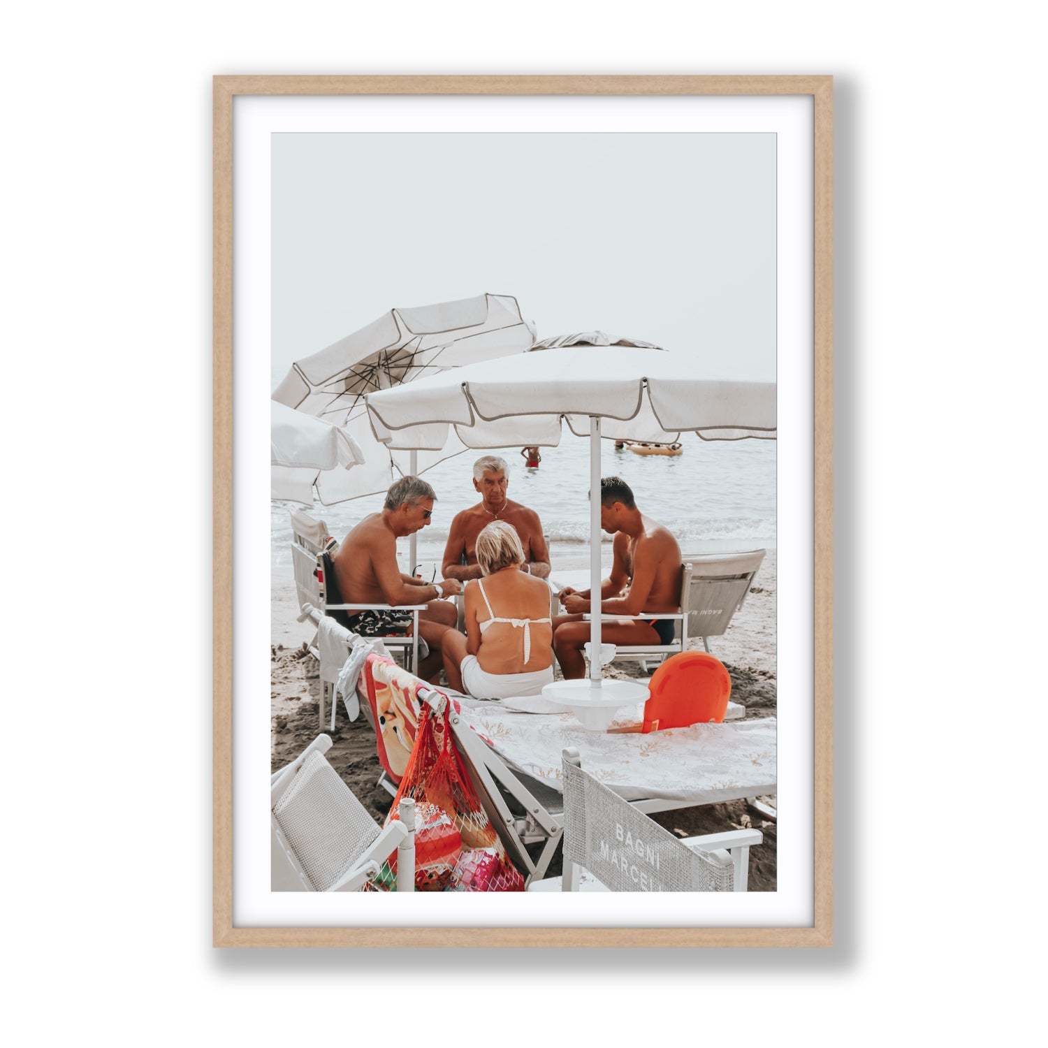 Luck Of The Draw fine art print, Alassio, Italy, Gallery, Natural Oak Frame · Matboard, Fine Art Print