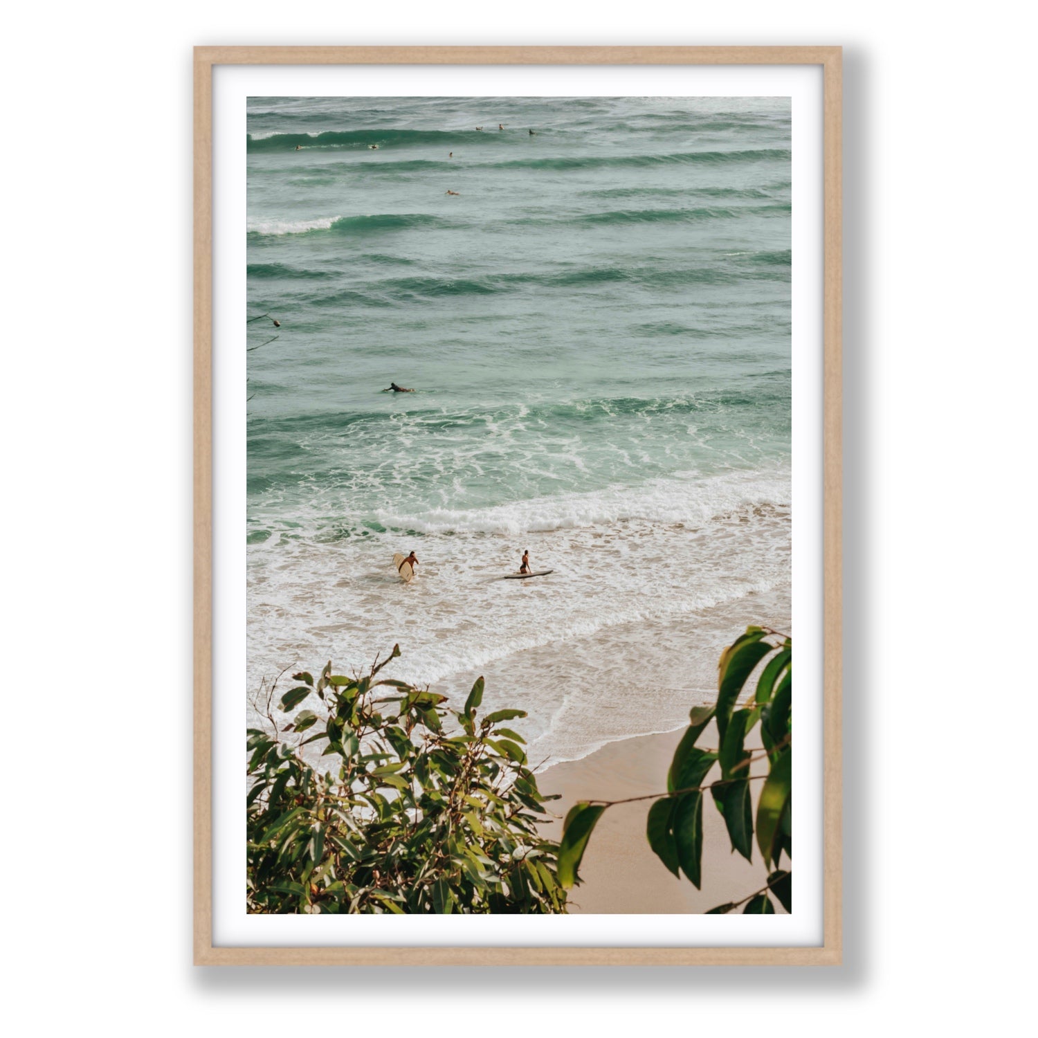 Private Paradise fine art print, Byron Bay, Australia, Statement, Natural Oak Frame · Matboard, Fine Art Print