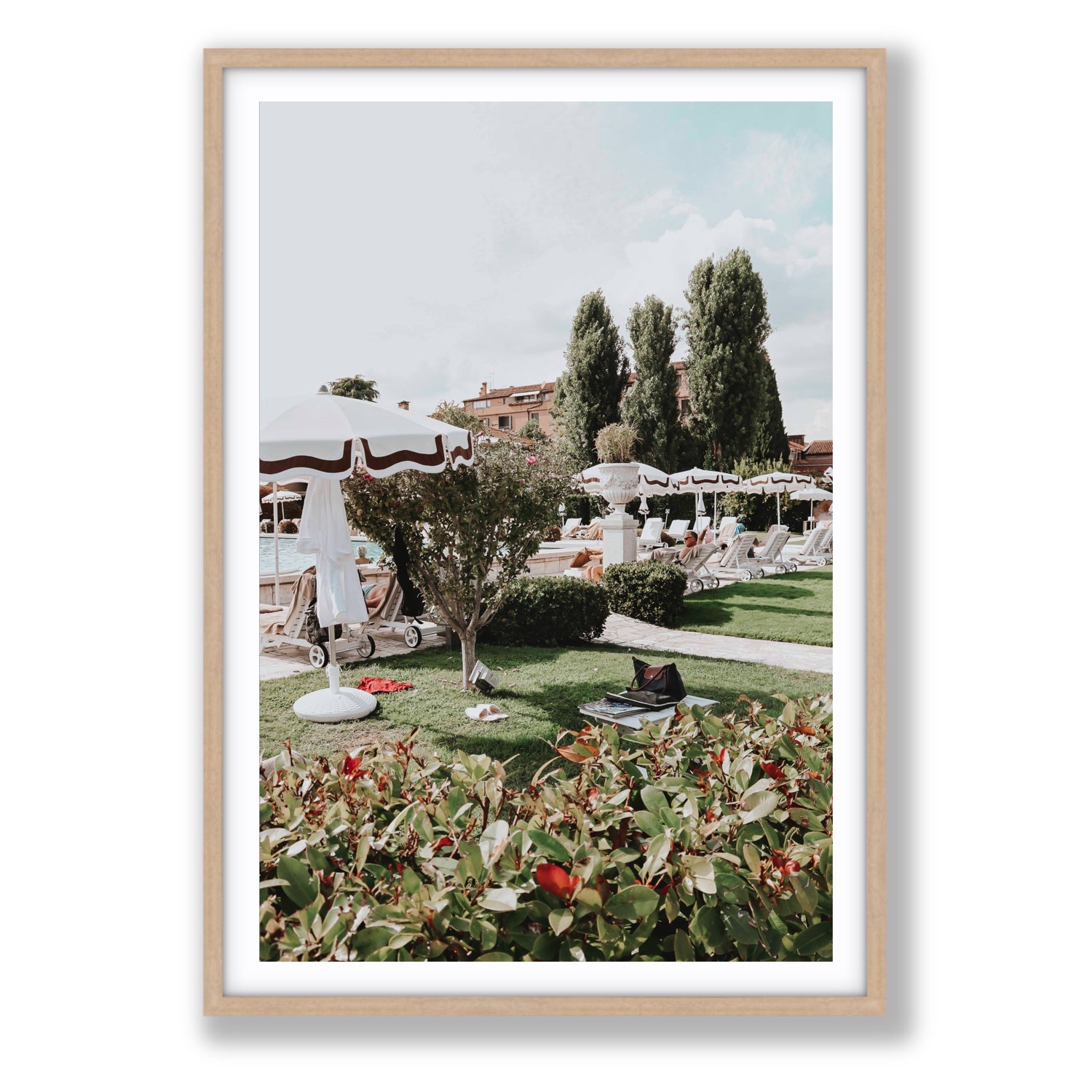 La Serenissima Venice Italian wall art Statement fine art print in natural oak frame with matboard