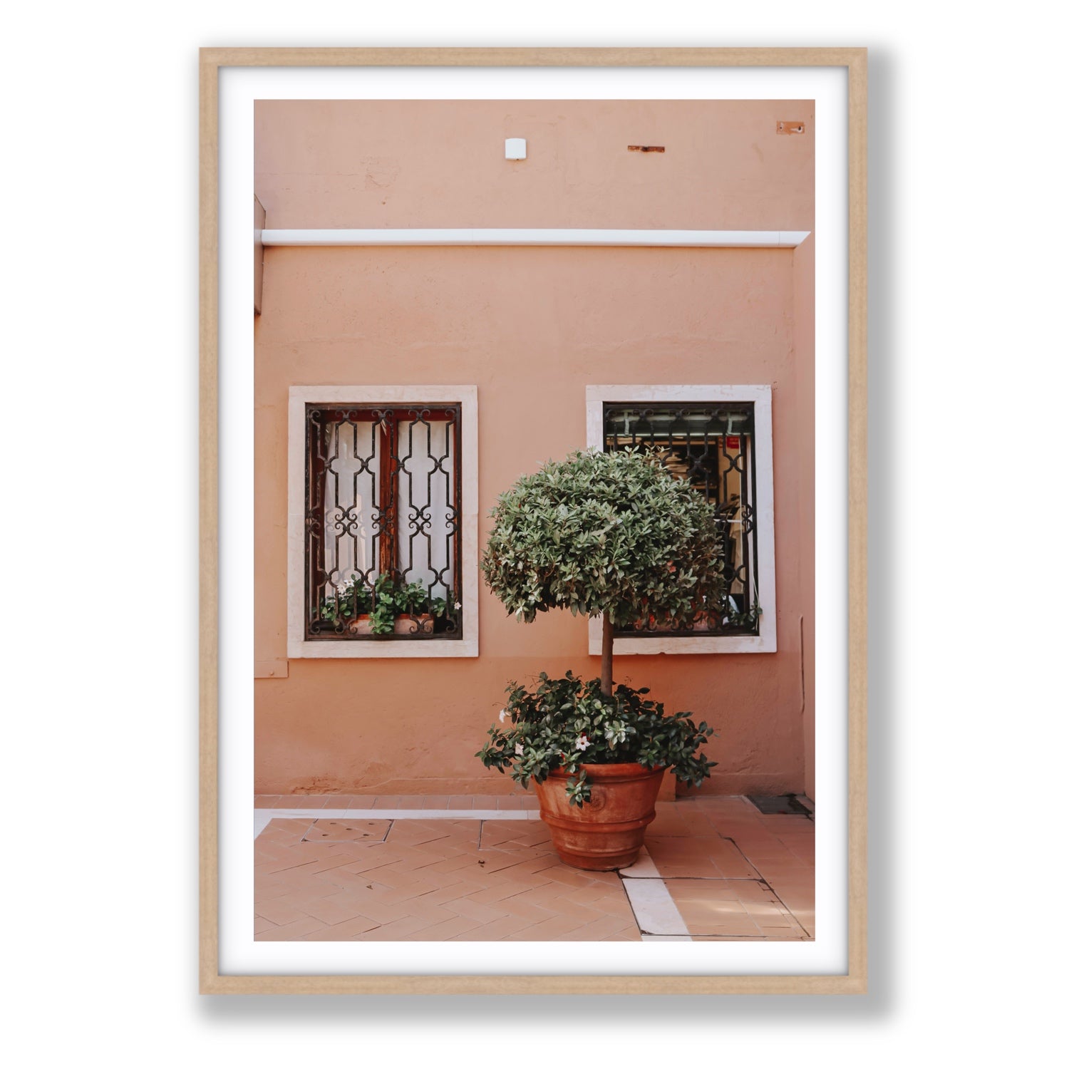 Semplicemente Bello Venice Italian wall art Statement fine art print in natural oak frame with matboard