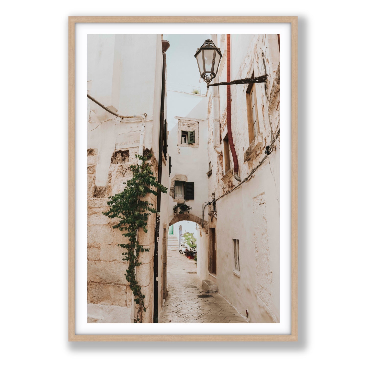 Labyrinth Lanes fine art print, Puglia, Italy, Statement, Natural Oak Frame · Matboard, Fine Art Print
