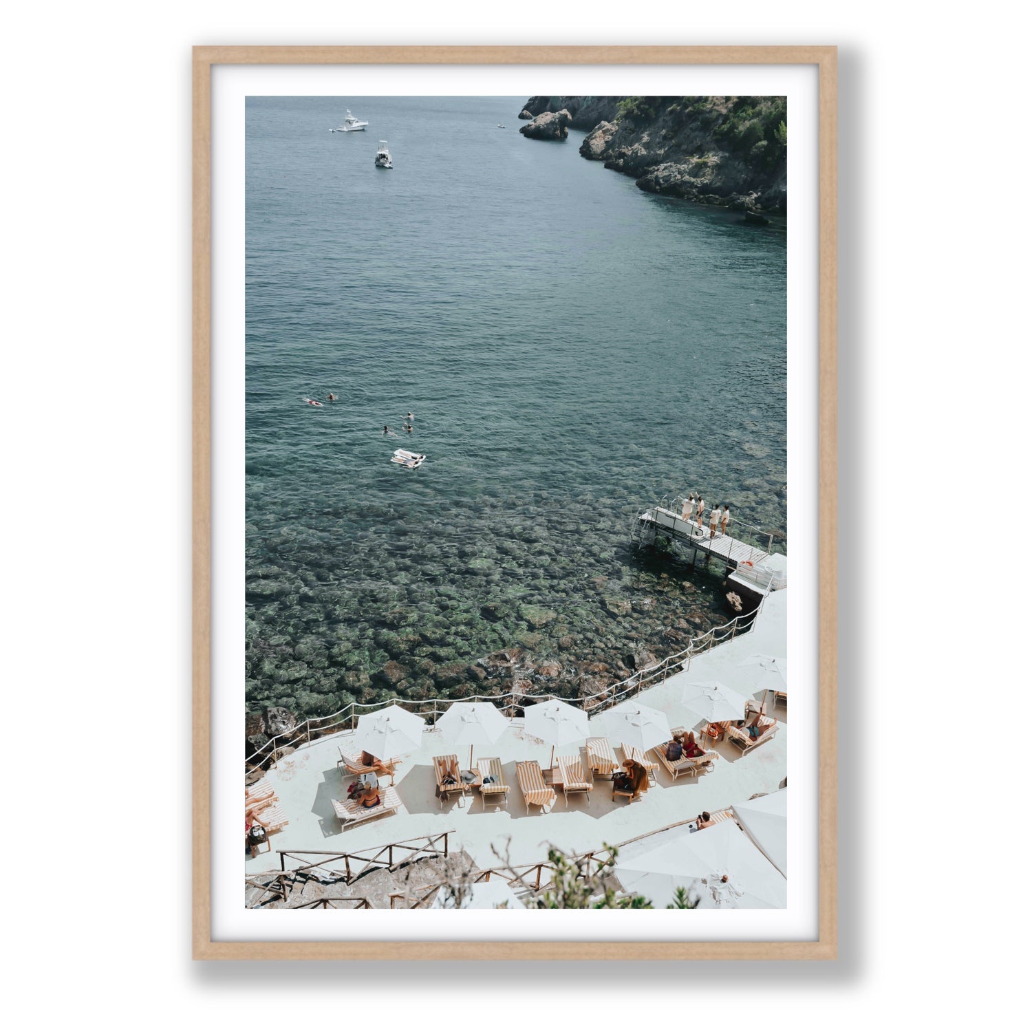 Until The Sun Goes Down Tuscany Italian decor wall art Statement fine art print in natural oak frame with matboard