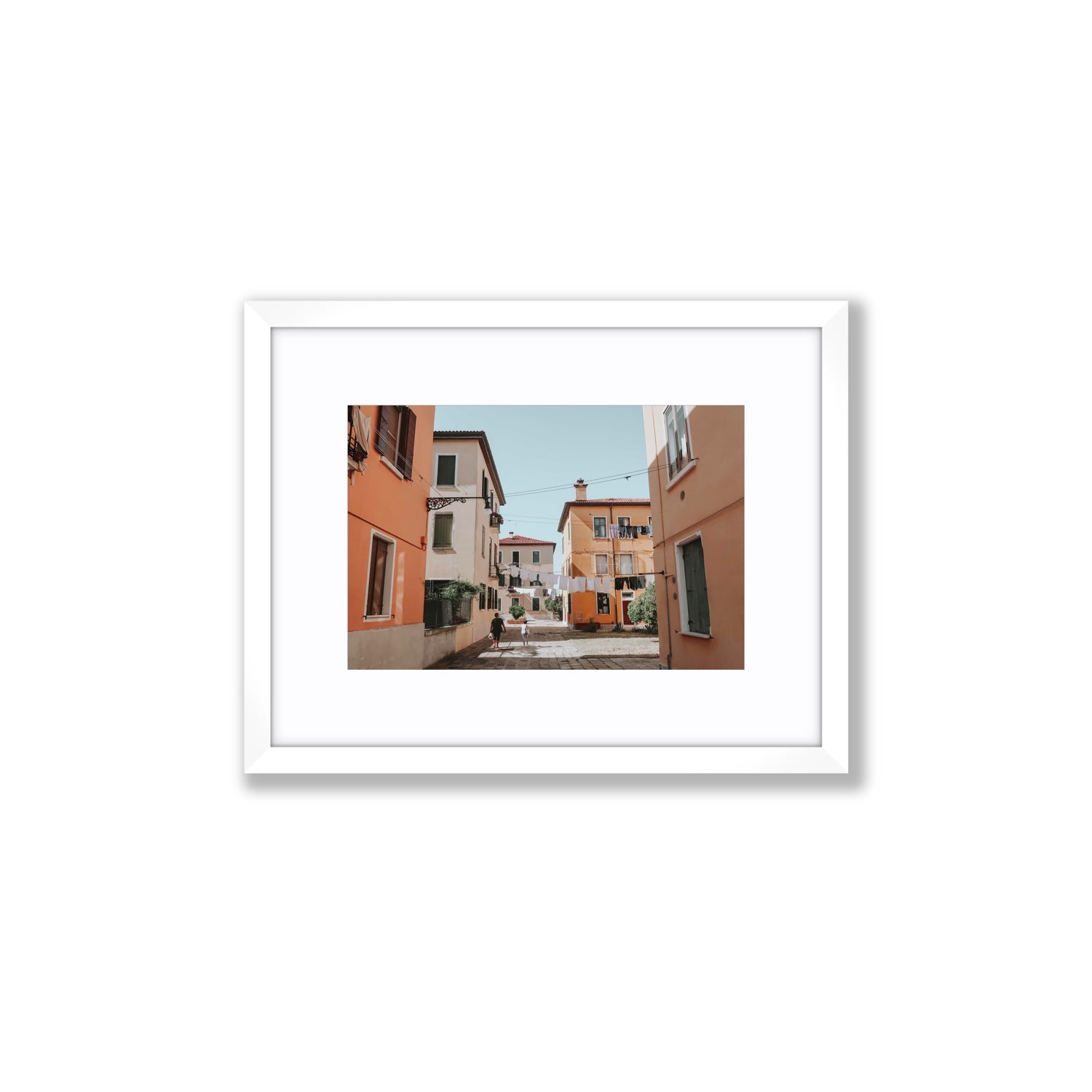 Giorgia Boscolo Venice Italian wall art Small fine art print in white frame with matboard
