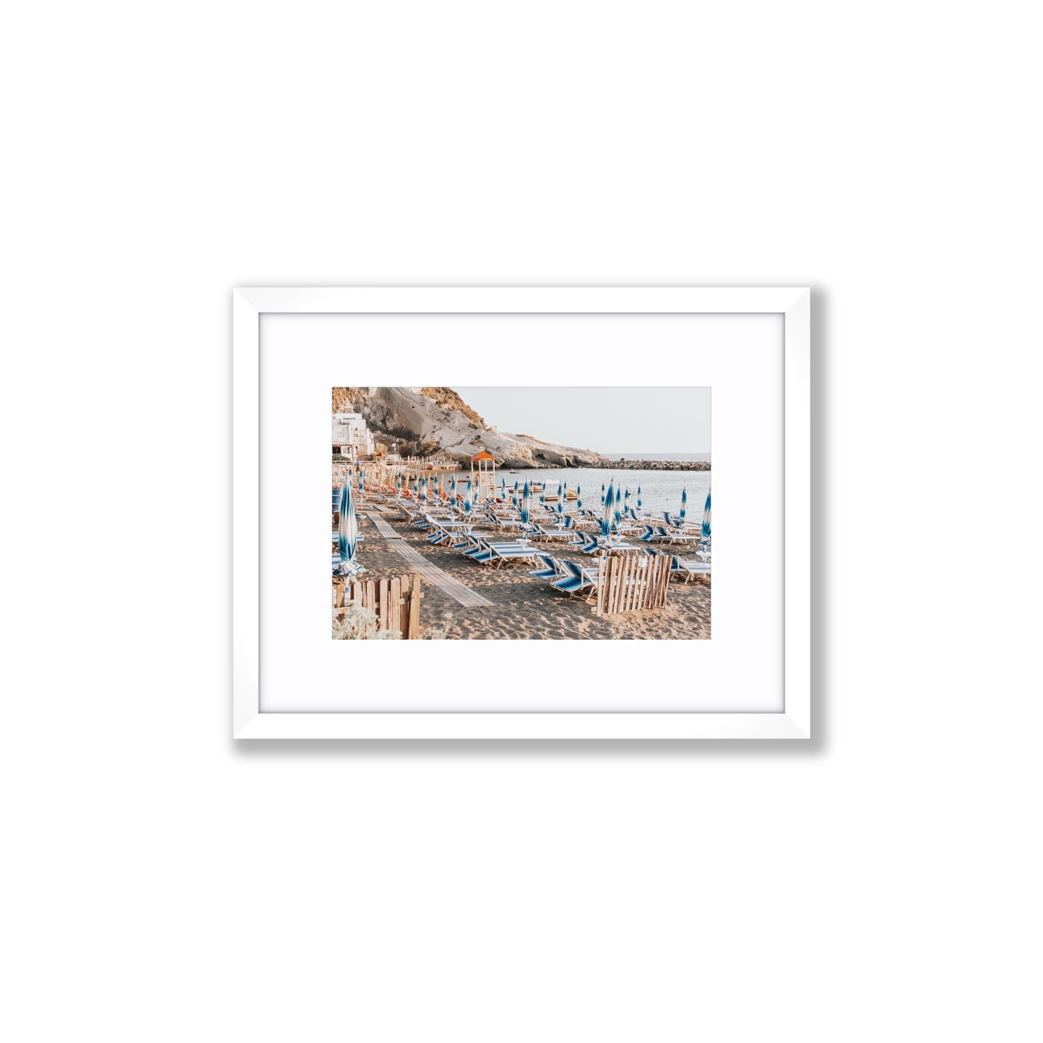 Sandy Daydreams fine art print, Ischia, Italy, Small, White Frame · Matboard, Fine Art Print