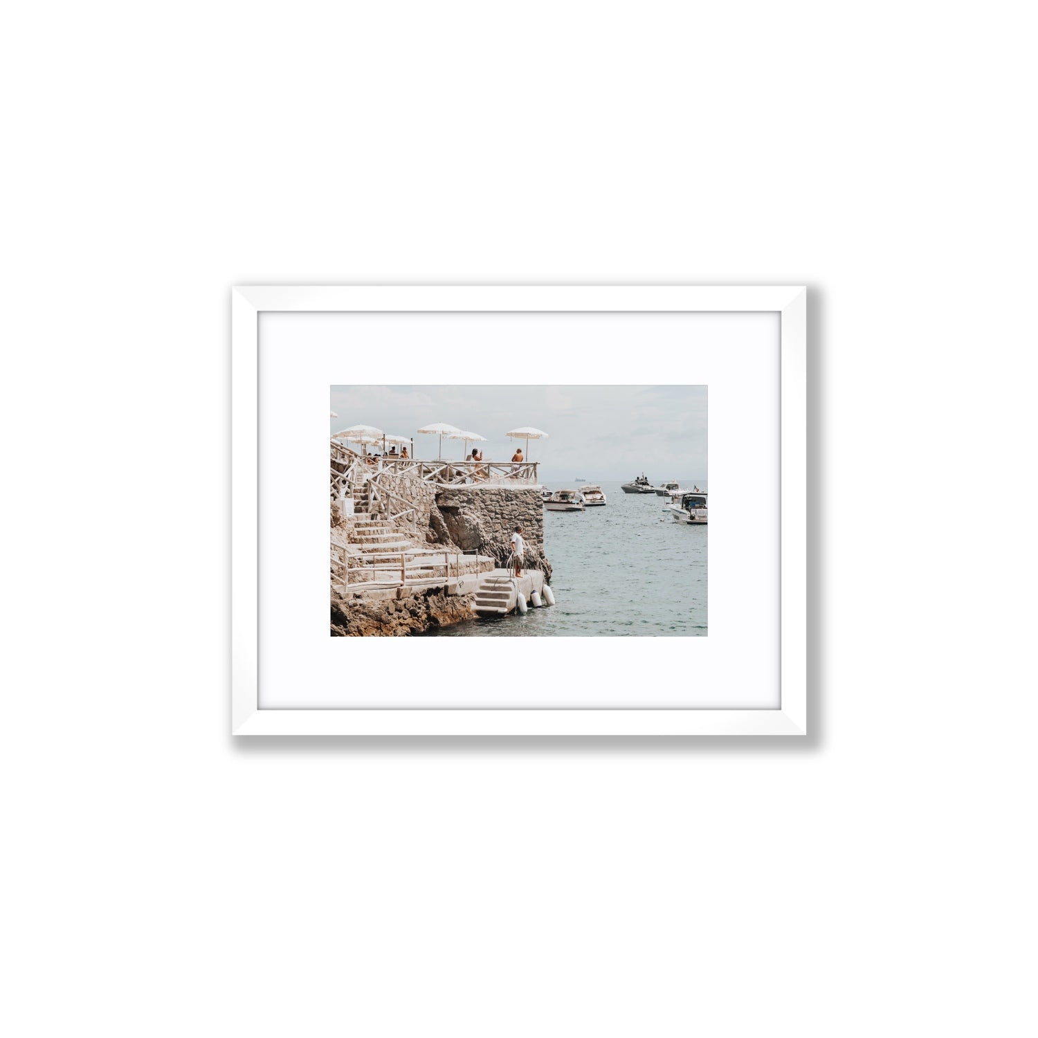 Conca Del Sogno fine art print, Nerano, Italy, Small, White Frame · Matboard, Fine Art Print