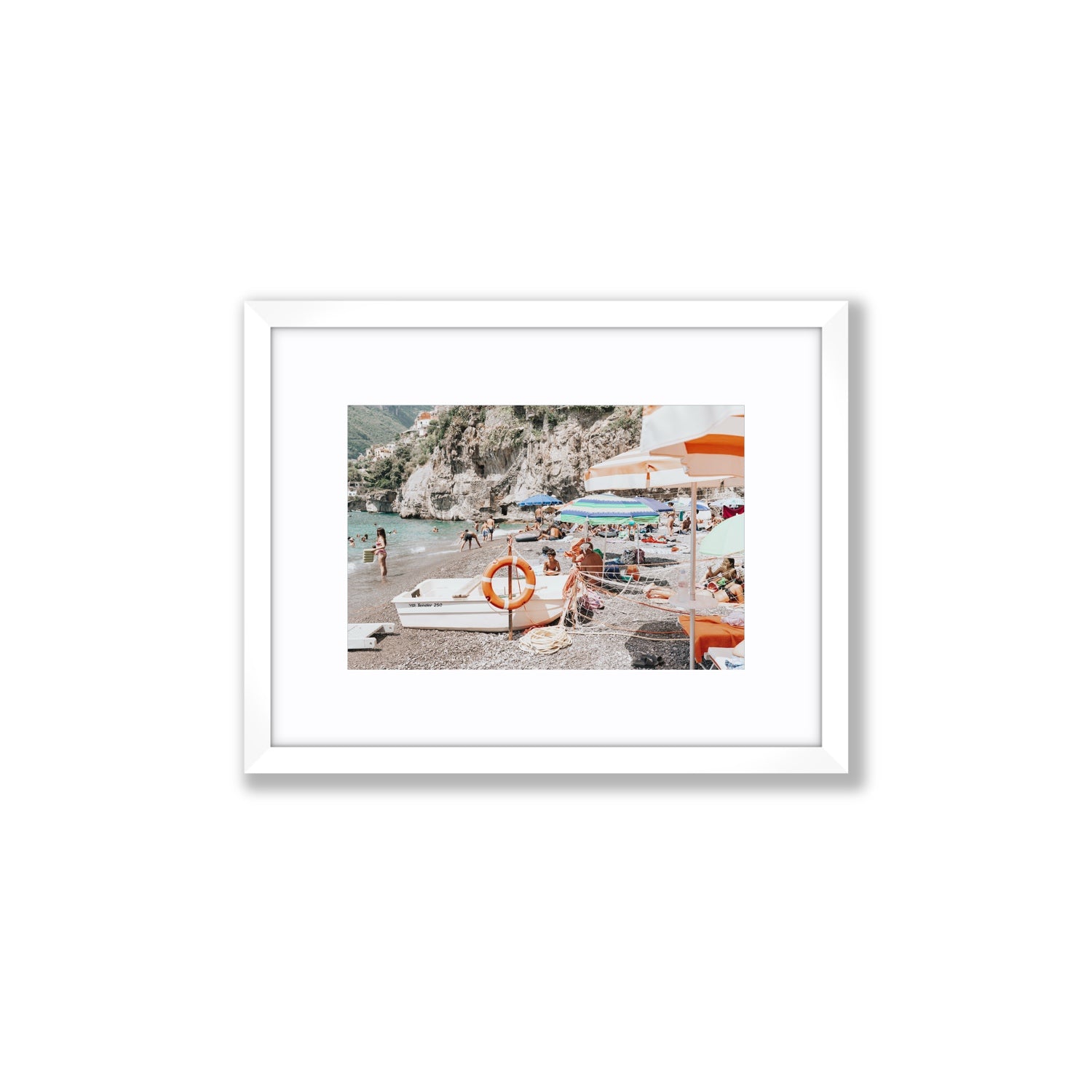 Bellezza By The Bay fine art print, Positano, Italy, Small, White Frame · Matboard, Fine Art Print
