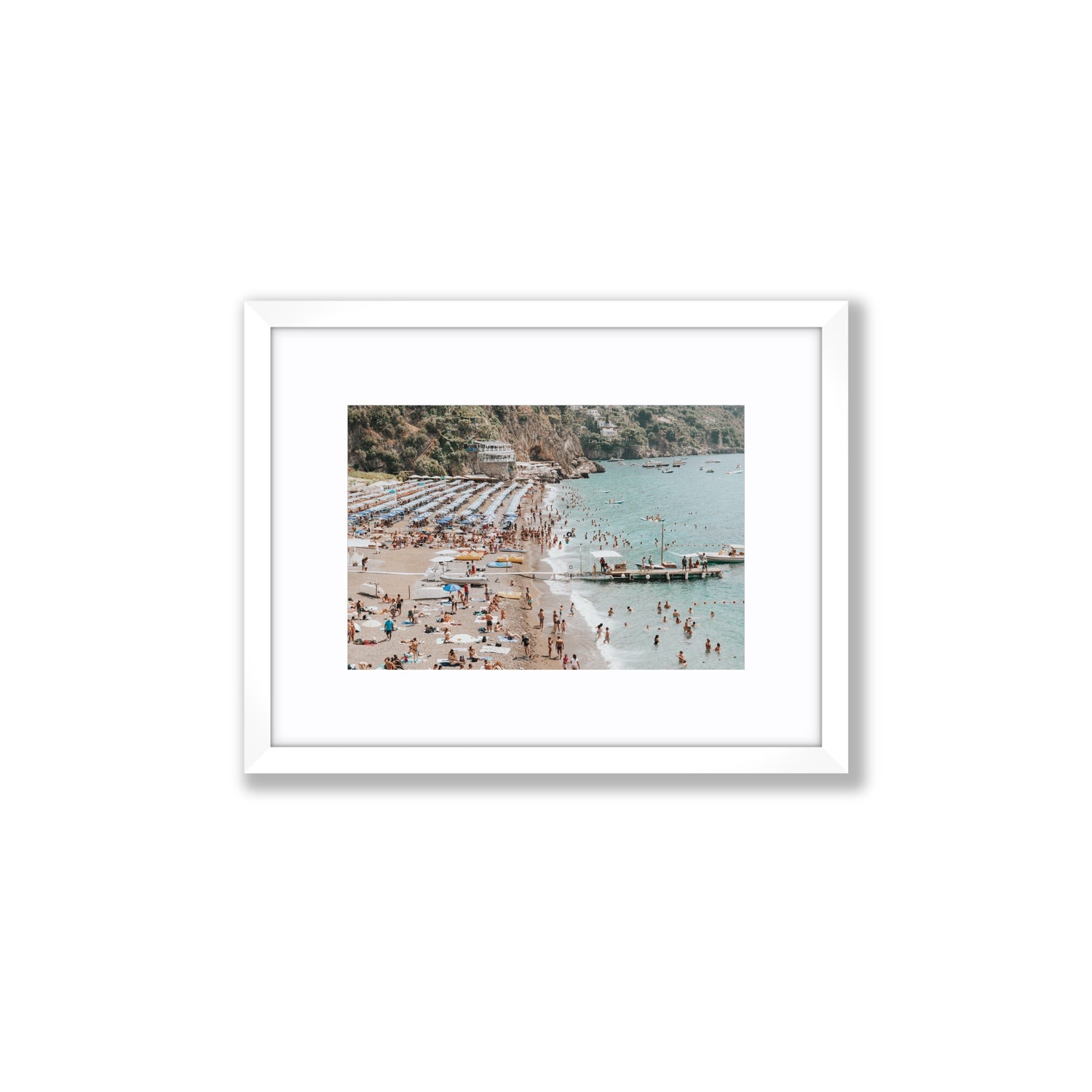 Vista Costiera fine art print, Positano, Italy, Small, White Frame · Matboard, Fine Art Print