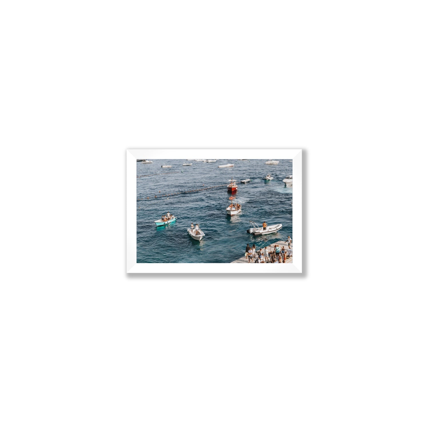 Nautical Parade Positano wall art Small full-bleed fine art print in white frame