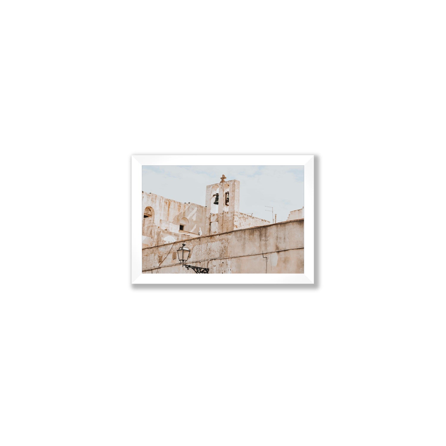 Ancient Bells Puglia Gallipoli Italian wall art Small full-bleed fine art print in white frame