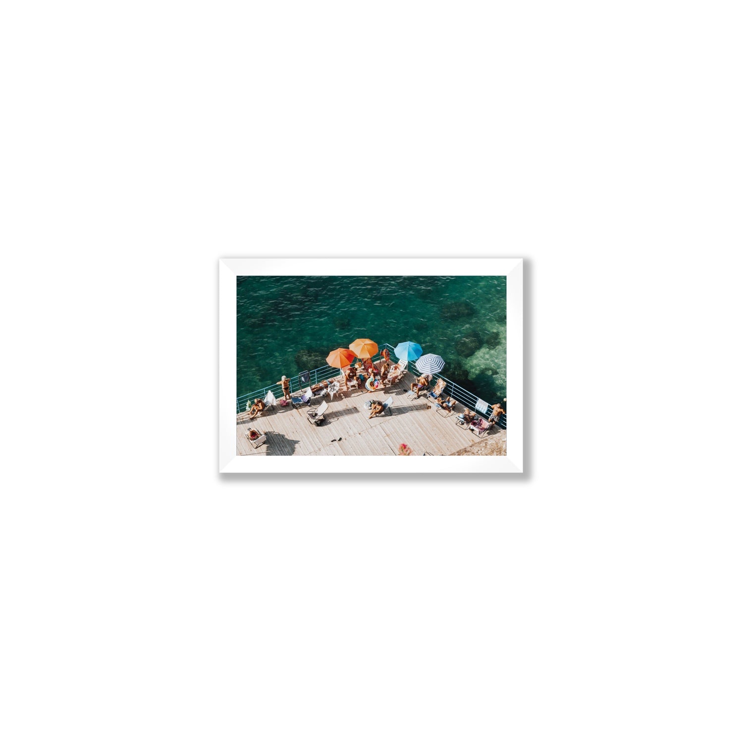 Il Dolce Far Niente Sorrento coastal wall art Small full-bleed fine art print in white frame