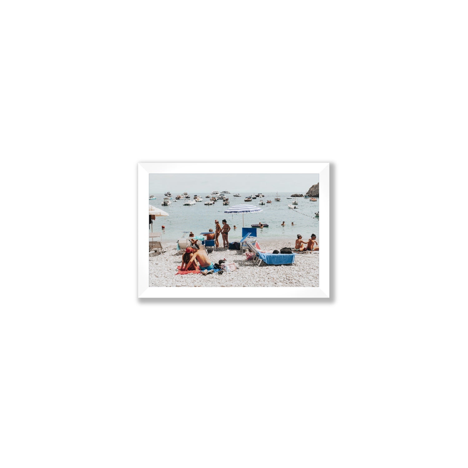 The Kiss Nerano wall art Small full-bleed fine art print in white frame