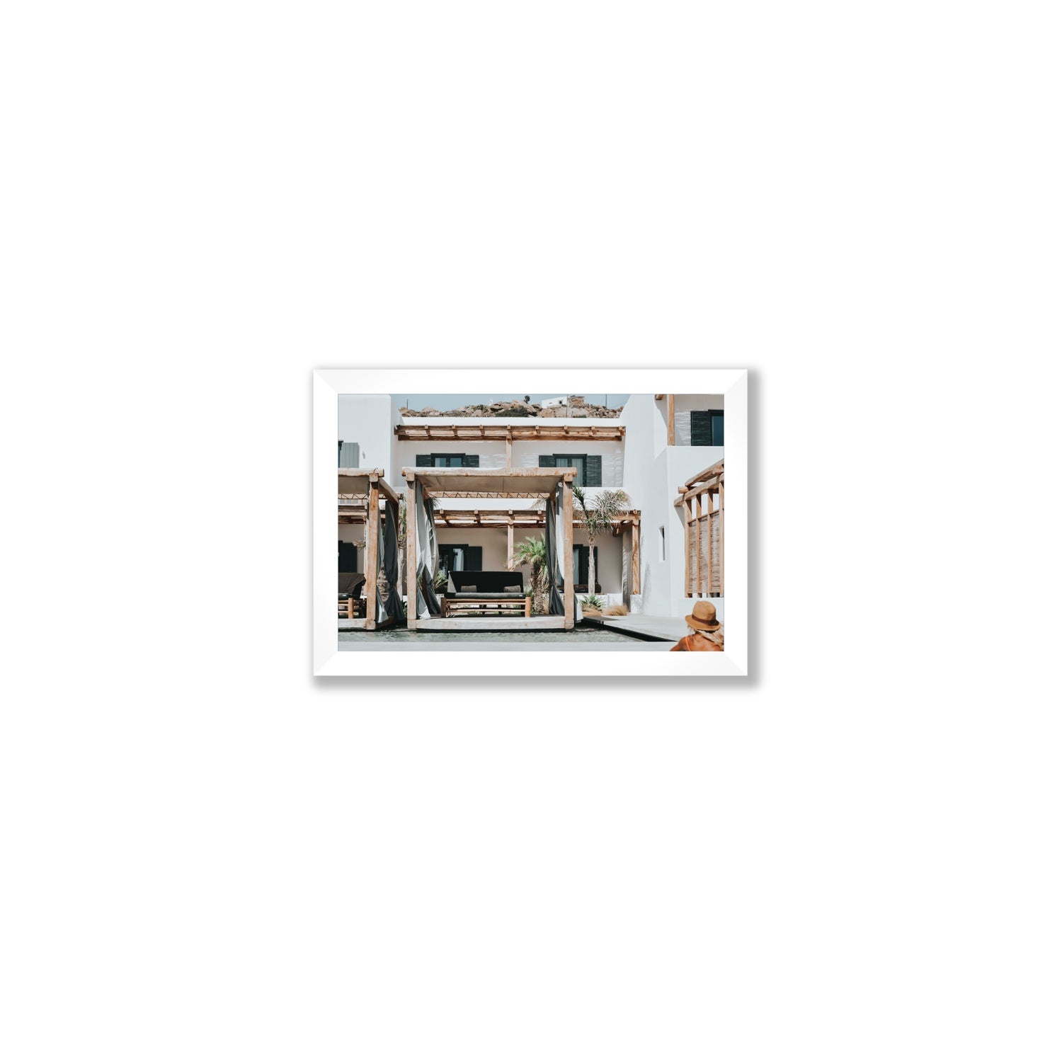 Dream Villa fine art print, Mykonos, Greece, Small, White Frame · Full Bleed, Fine Art Print