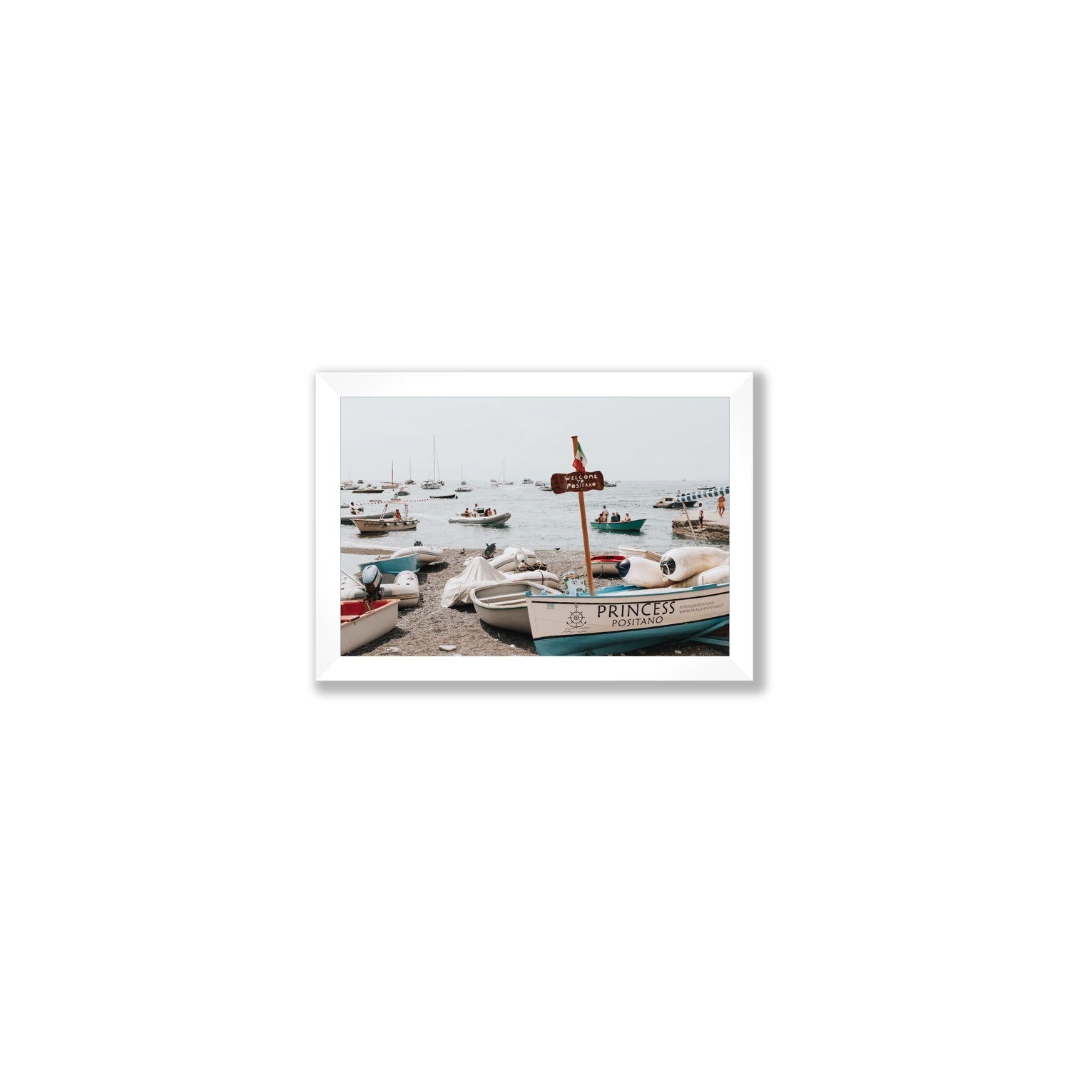 Princess Positano fine art print, Positano, Italy, Small, White Frame · Full Bleed, Fine Art Print