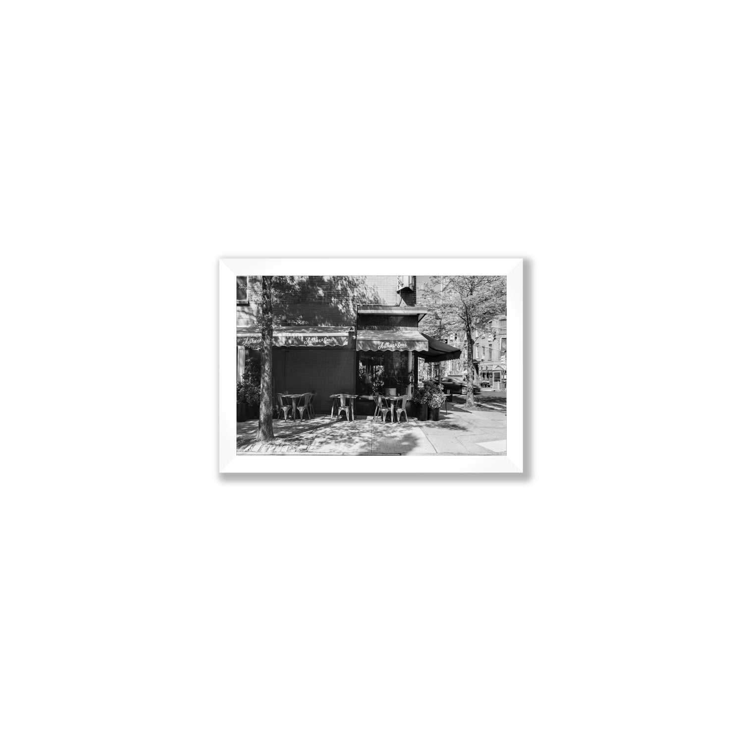 Arthur's Corner New York NYC Restaurant wall art Small full-bleed fine art print in white frame