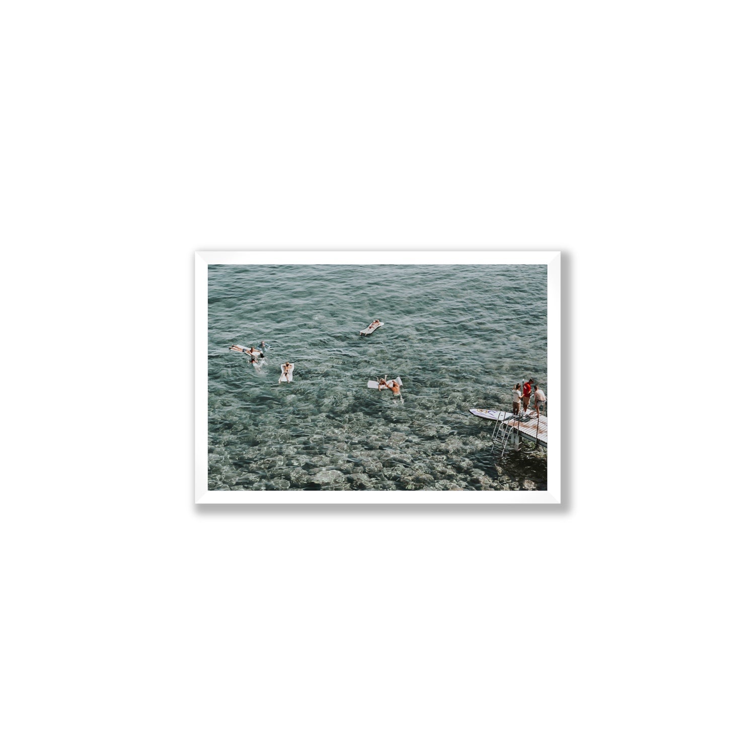 Having A Whale Of A Time Tuscany coastal wall art Medium full-bleed fine art print in white frame