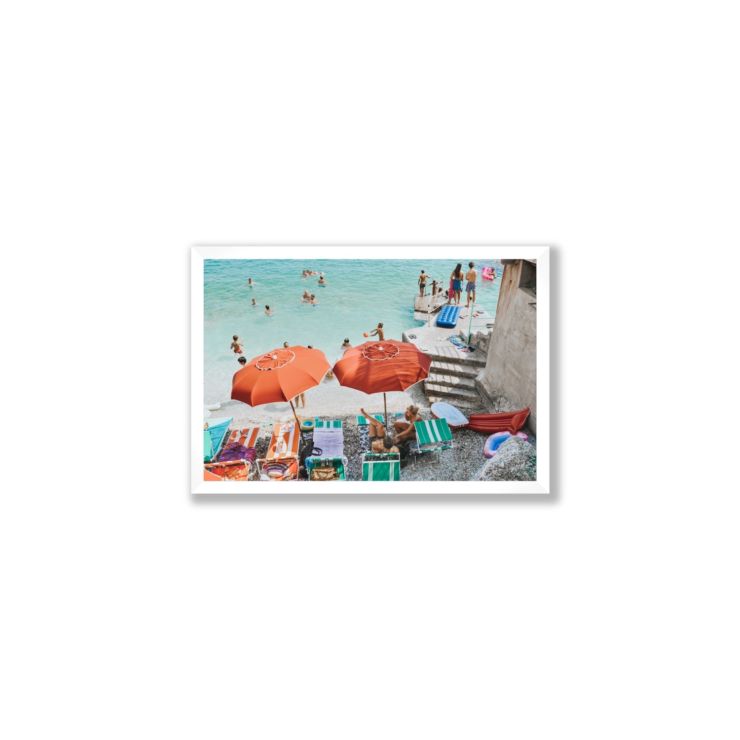 Water Wonderland fine art print, Capri, Italy, Medium, White Frame · Full Bleed, Fine Art Print