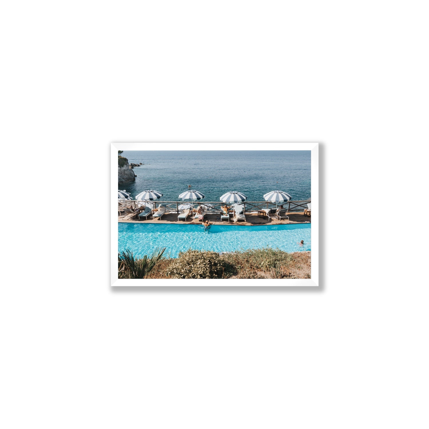 Hues Of Blues fine art print, Ischia, Italy, Medium, White Frame · Full Bleed, Fine Art Print