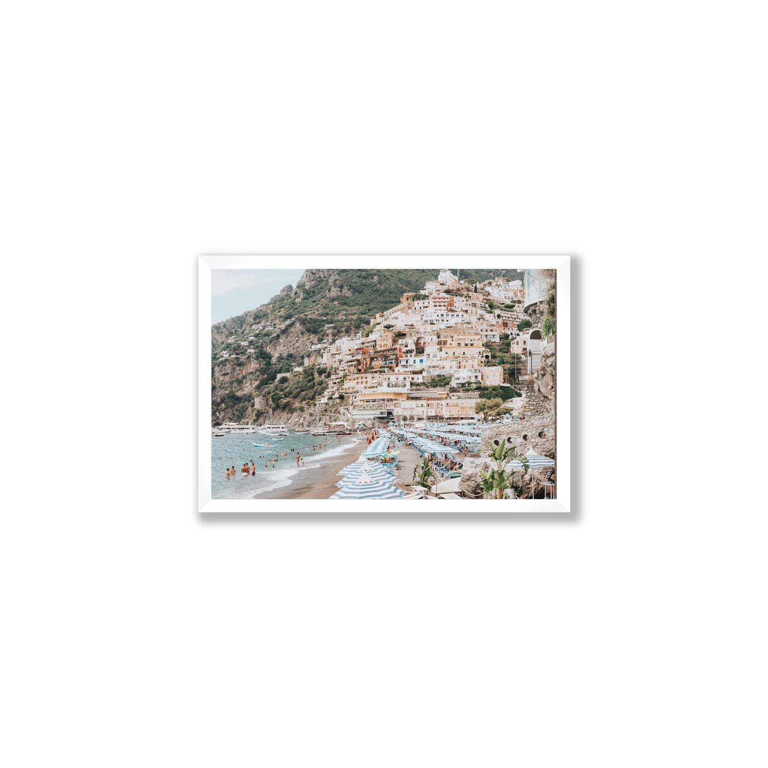 Villagio Sul Mare fine art print, Positano, Italy, Medium, White Frame · Full Bleed, Fine Art Print