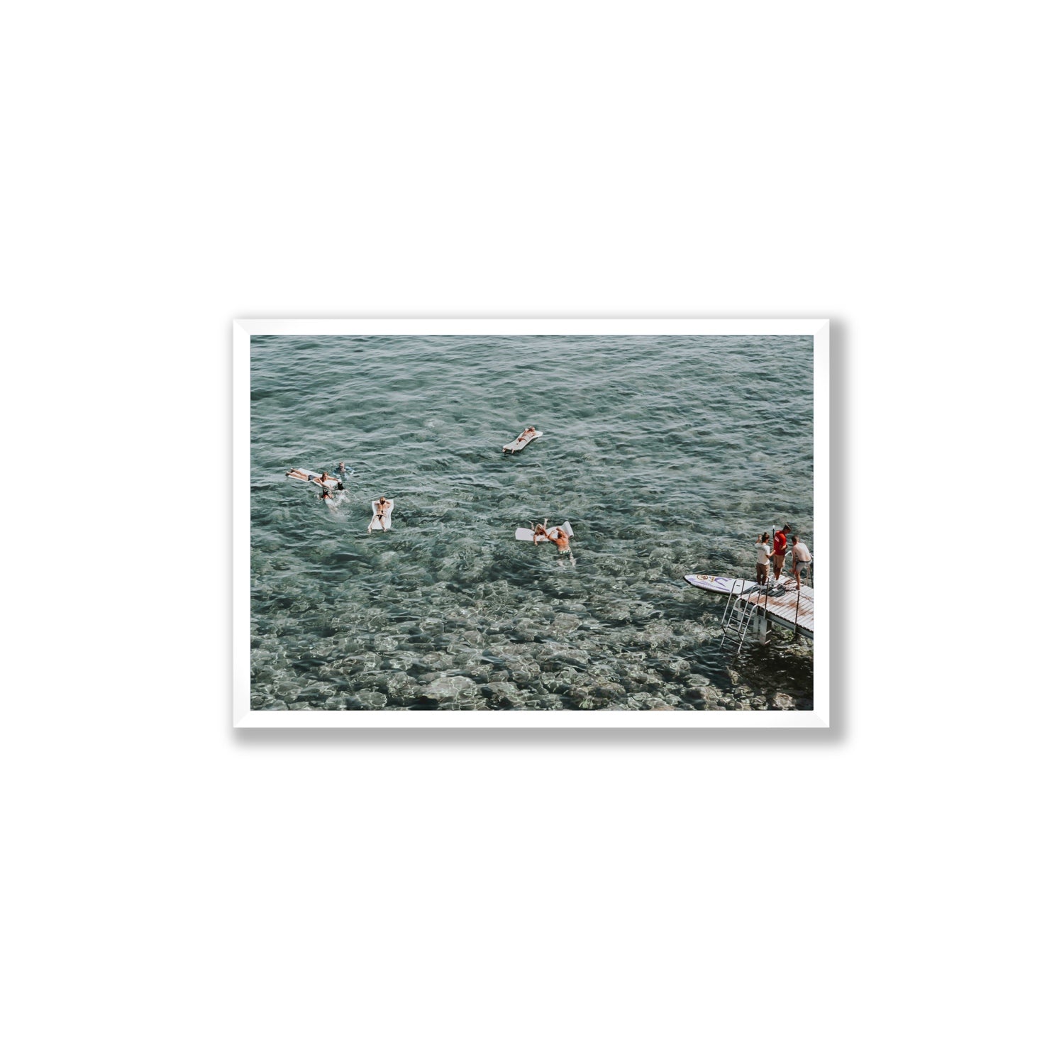 Having A Whale Of A Time Tuscany coastal wall art Large full-bleed fine art print in white frame