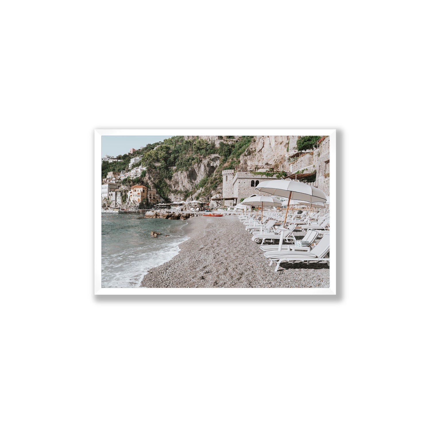 Borgo Santandrea fine art print, Amalfi, Italy, Large, White Frame · Full Bleed, Fine Art Print