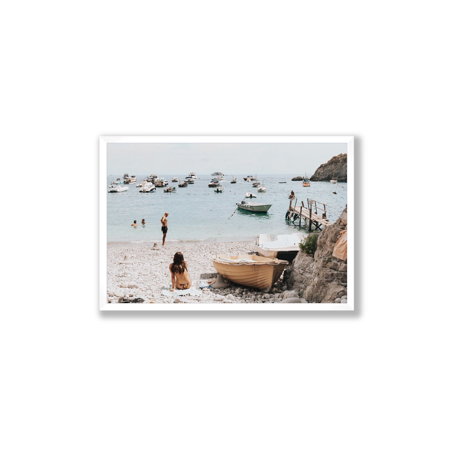 L'Osservatore Nerano wall art Large full-bleed fine art print in white frame