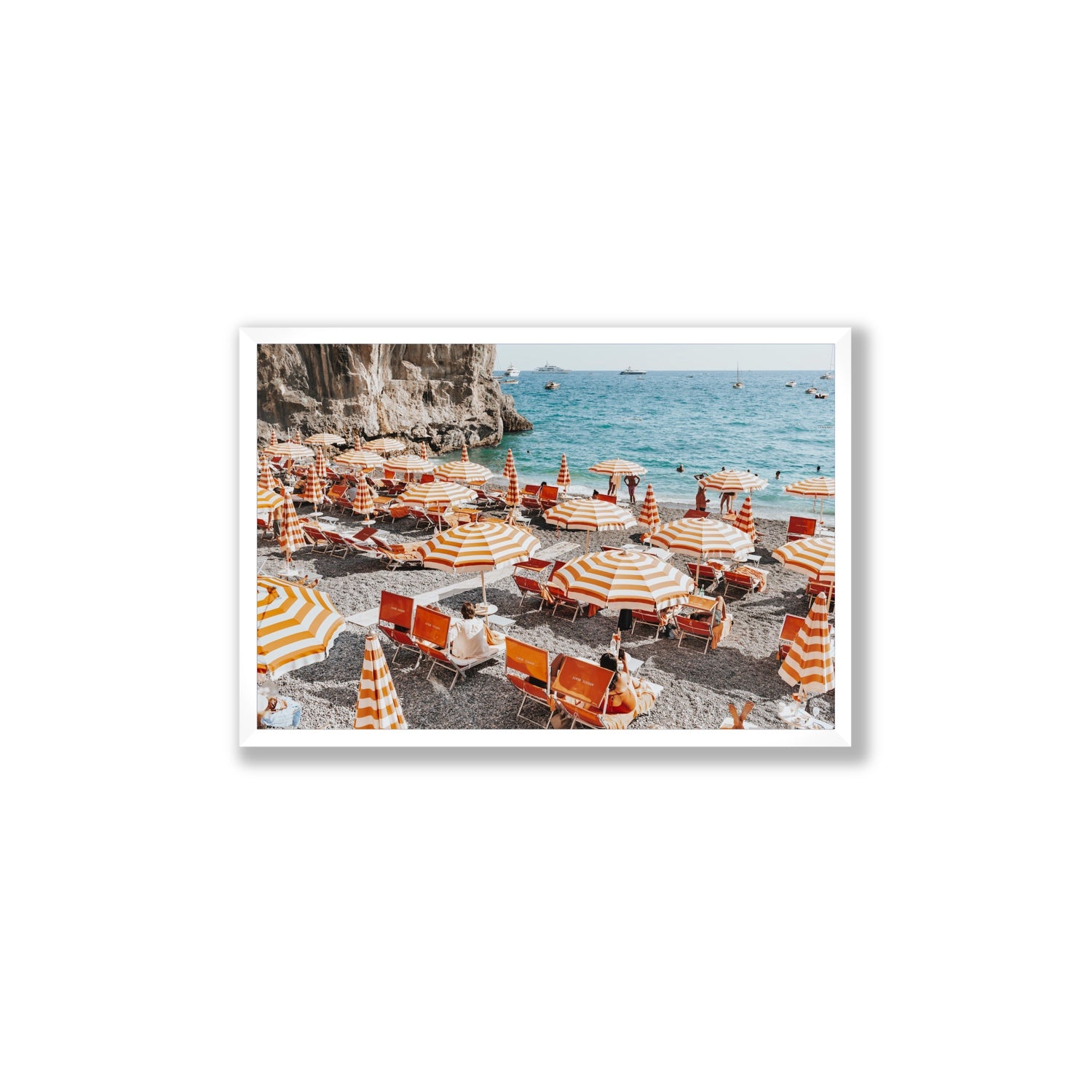 Mango Sorbet fine art print, Positano, Italy, Large, White Frame · Full Bleed, Fine Art Print