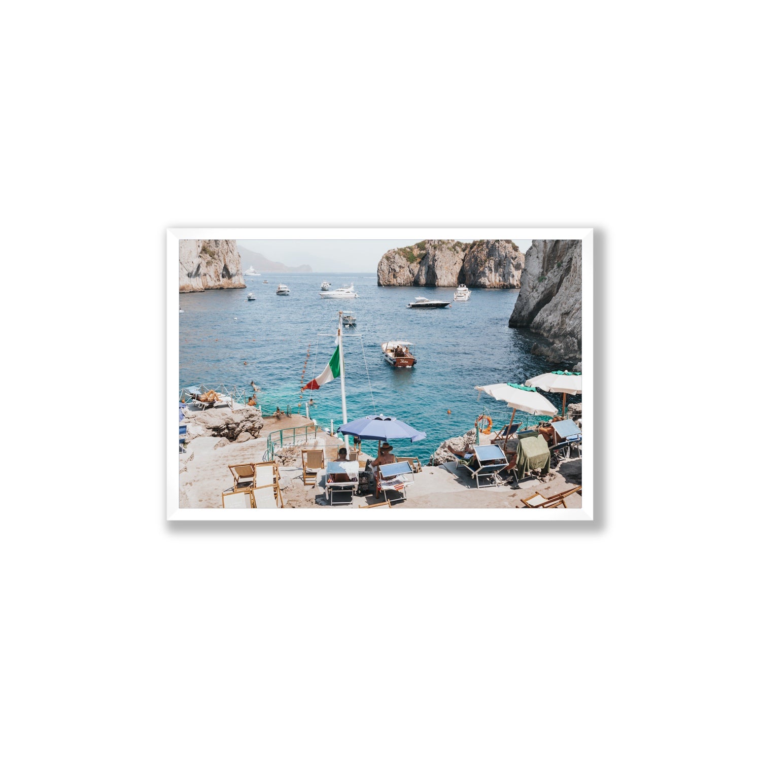 Smooth Sailing fine art print, Capri, Italy, Large, White Frame · Full Bleed, Fine Art Print