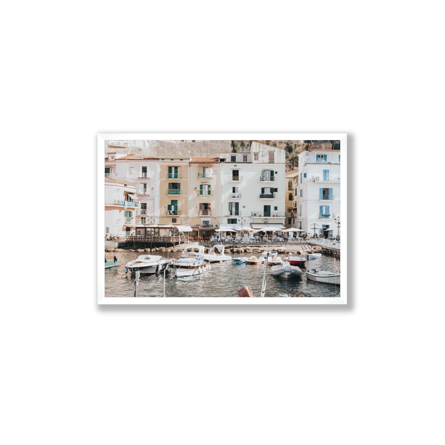 L'Insenatura fine art print, Sorrento, Italy, Large, White Frame · Full Bleed, Fine Art Print
