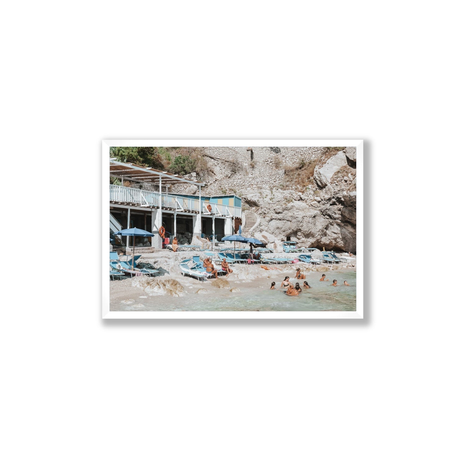 Beachside Bronze fine art print, Capri, Italy, Large, White Frame · Full Bleed, Fine Art Print