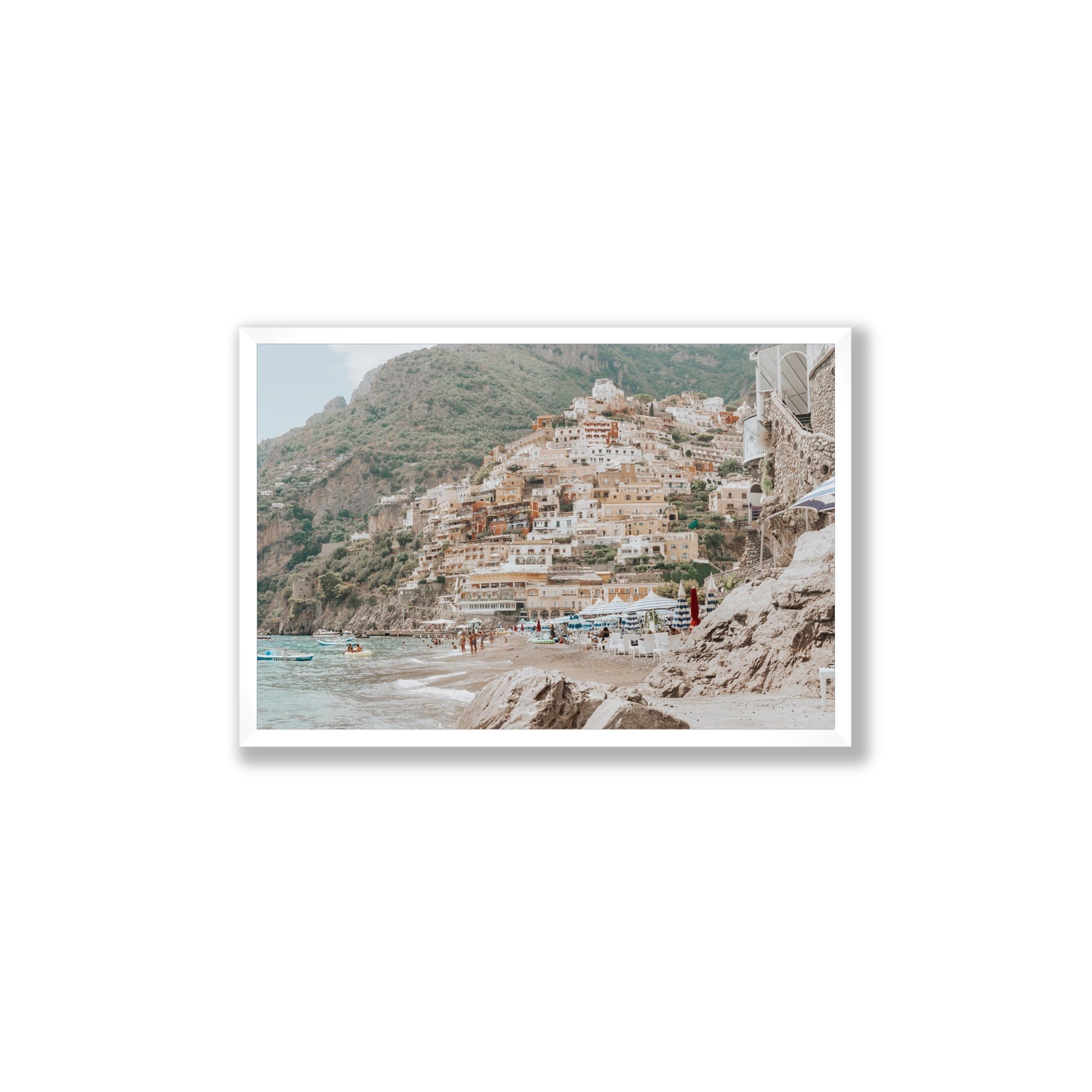Sogno di Positano fine art print, Positano, Italy, Large, White Frame · Full Bleed, Fine Art Print