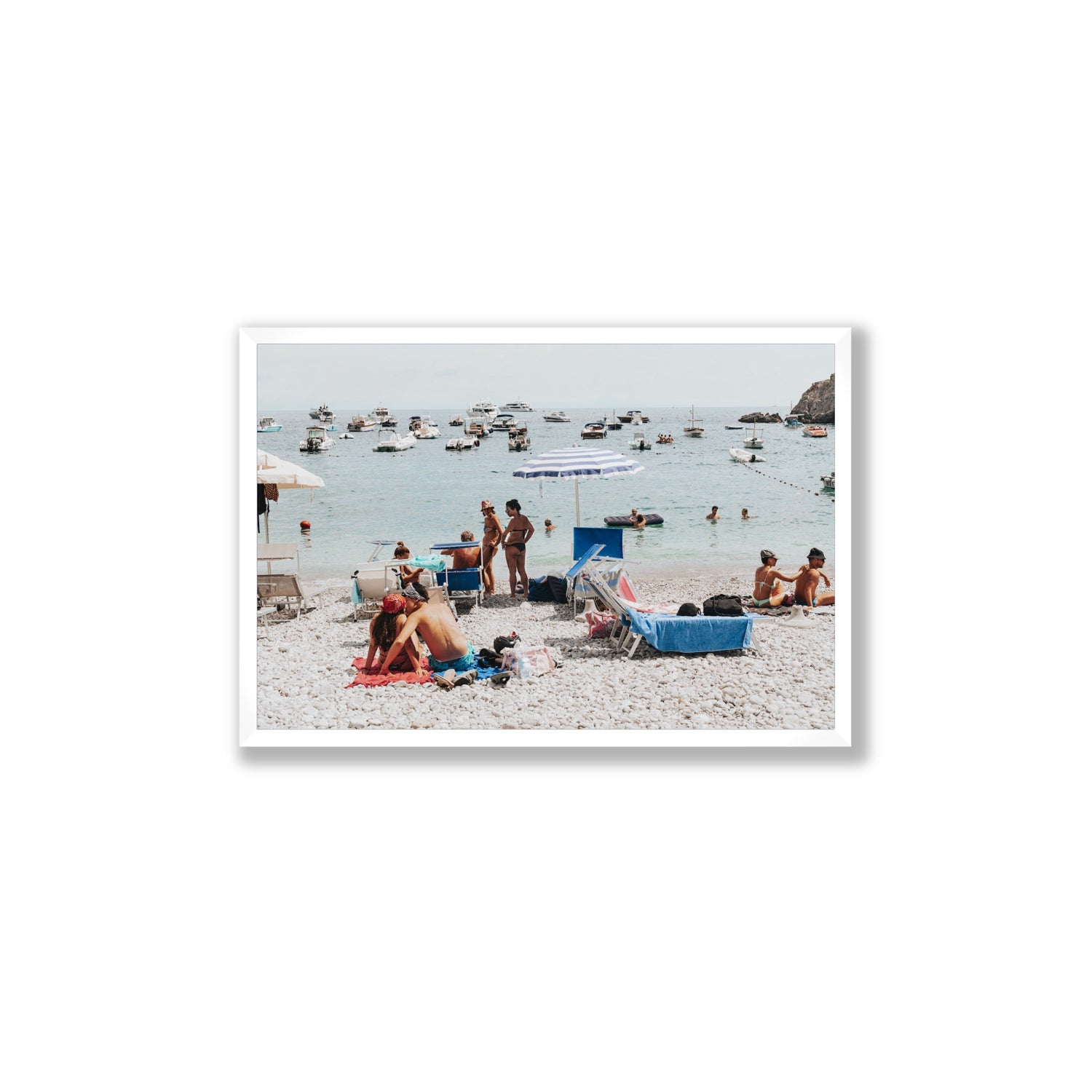 The Kiss Nerano wall art Large full-bleed fine art print in white frame