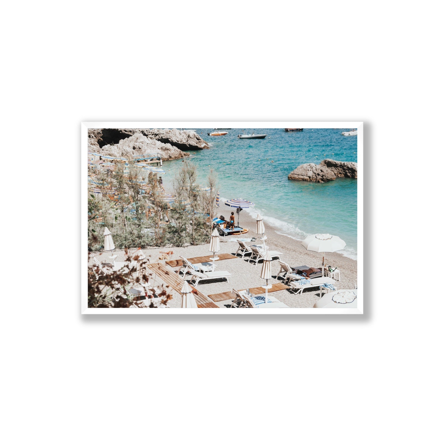 Life Could Be A Dream Amalfi wall art Extra Large full-bleed fine art print in white frame