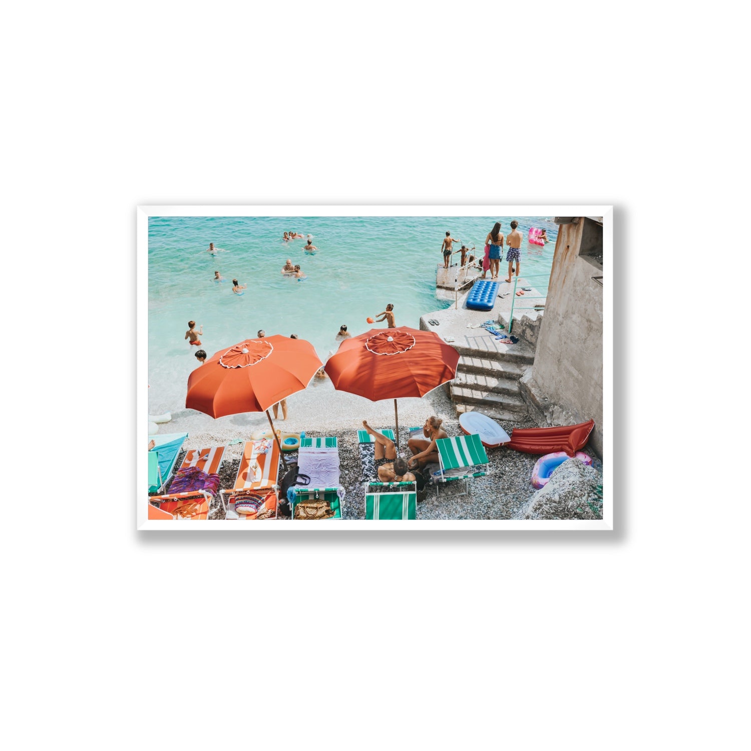 Water Wonderland fine art print, Capri, Italy, Extra Large, White Frame · Full Bleed, Fine Art Print