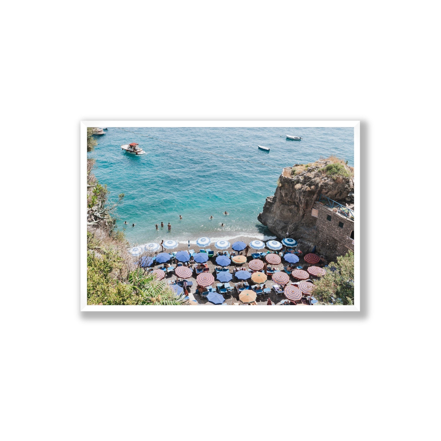 The Cove fine art print, Positano, Italy, Extra Large, White Frame · Full Bleed, Fine Art Print