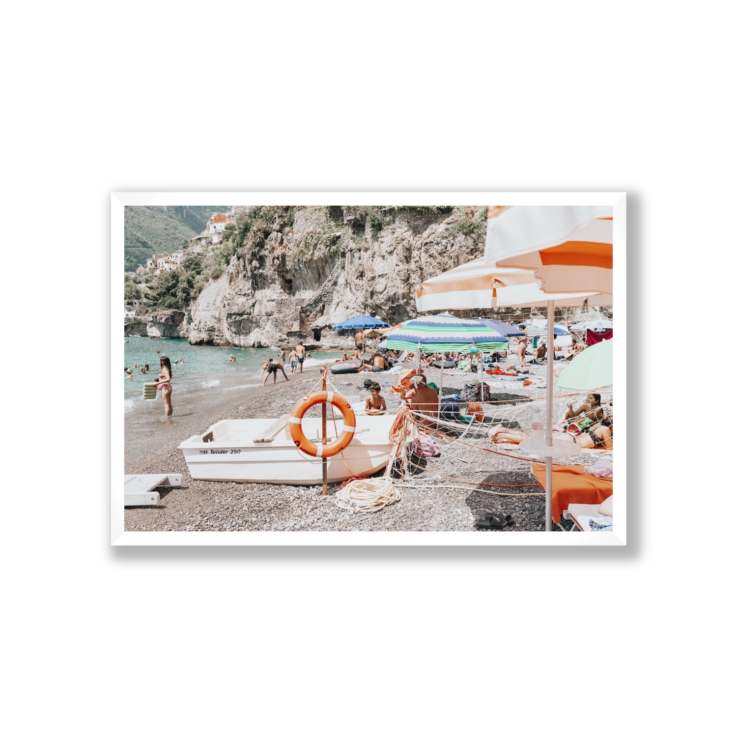 Bellezza By The Bay fine art print, Positano, Italy, Giant, White Frame · Full Bleed, Fine Art Print