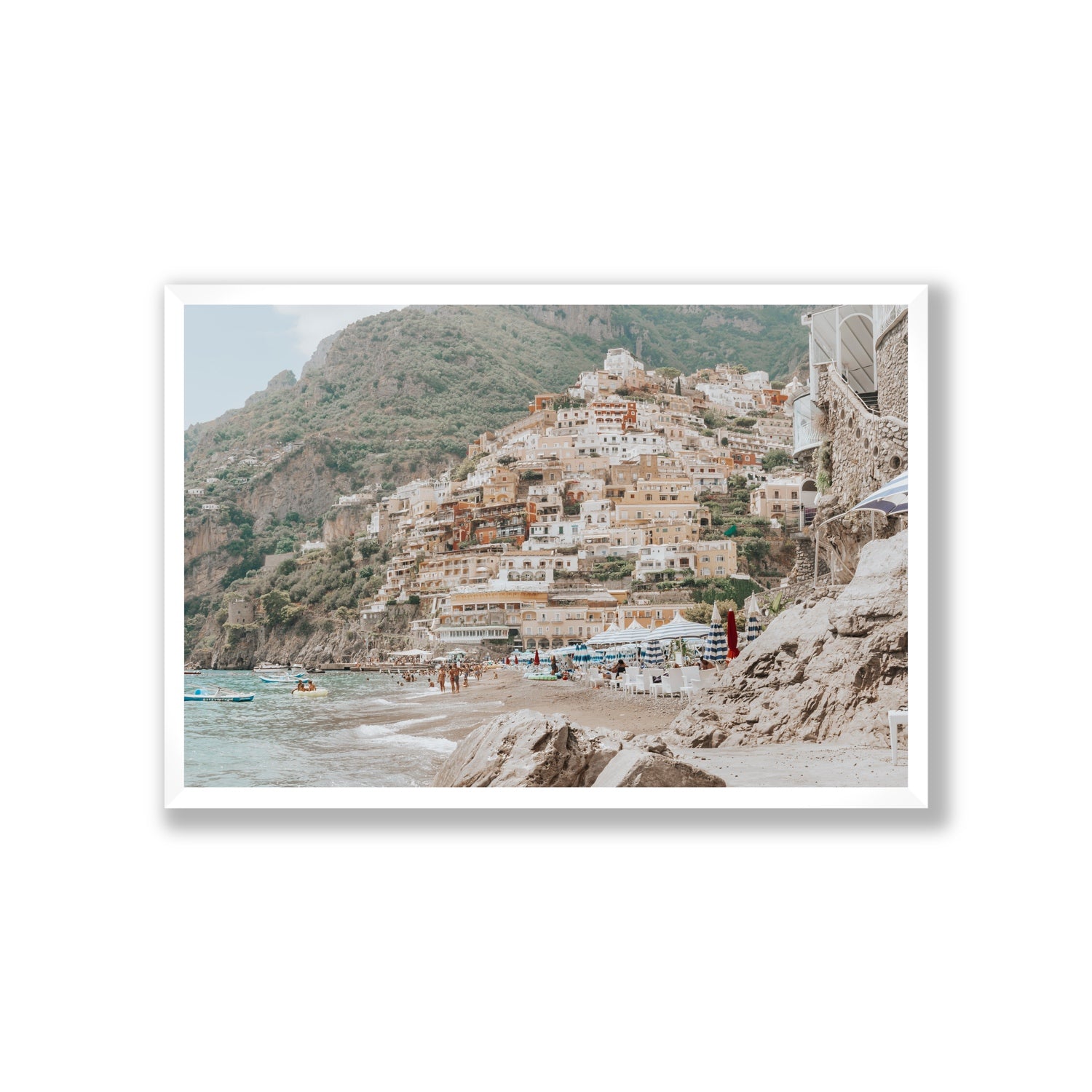 Sogno di Positano fine art print, Positano, Italy, Giant, White Frame · Full Bleed, Fine Art Print