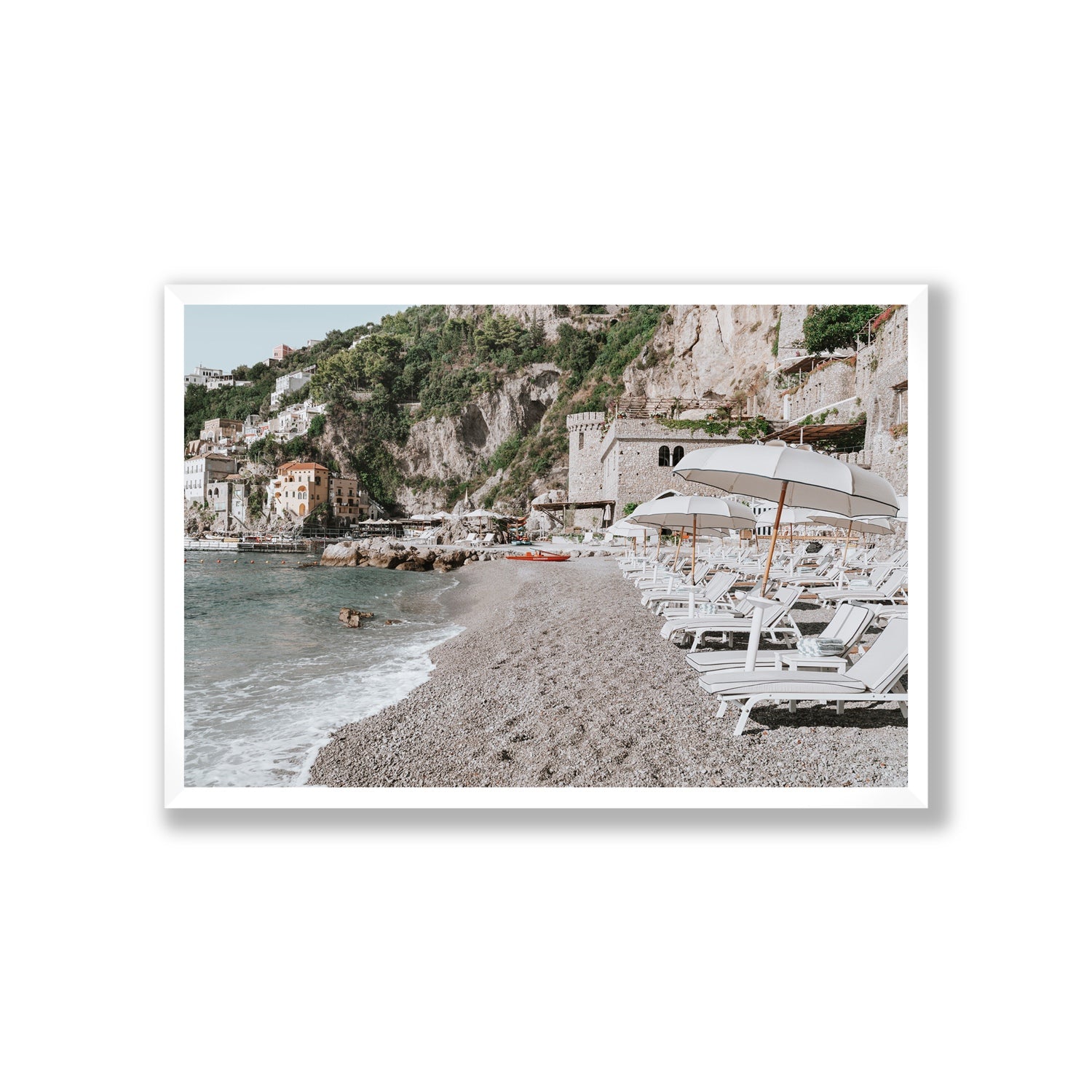 Borgo Santandrea fine art print, Amalfi, Italy, Giant, White Frame · Full Bleed, Fine Art Print