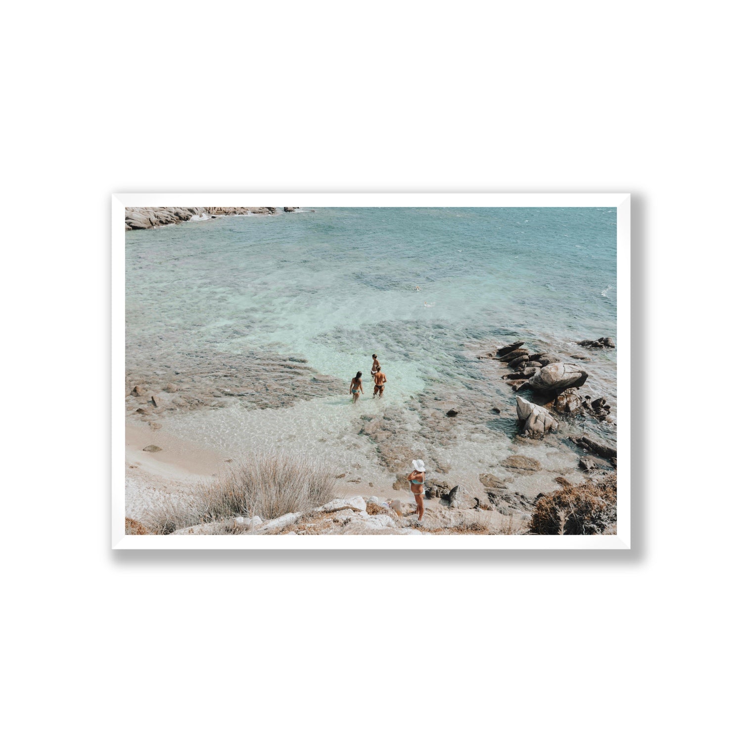 Easy On The Eyes Mykonos Greek island wall art Giant full-bleed fine art print in white frame