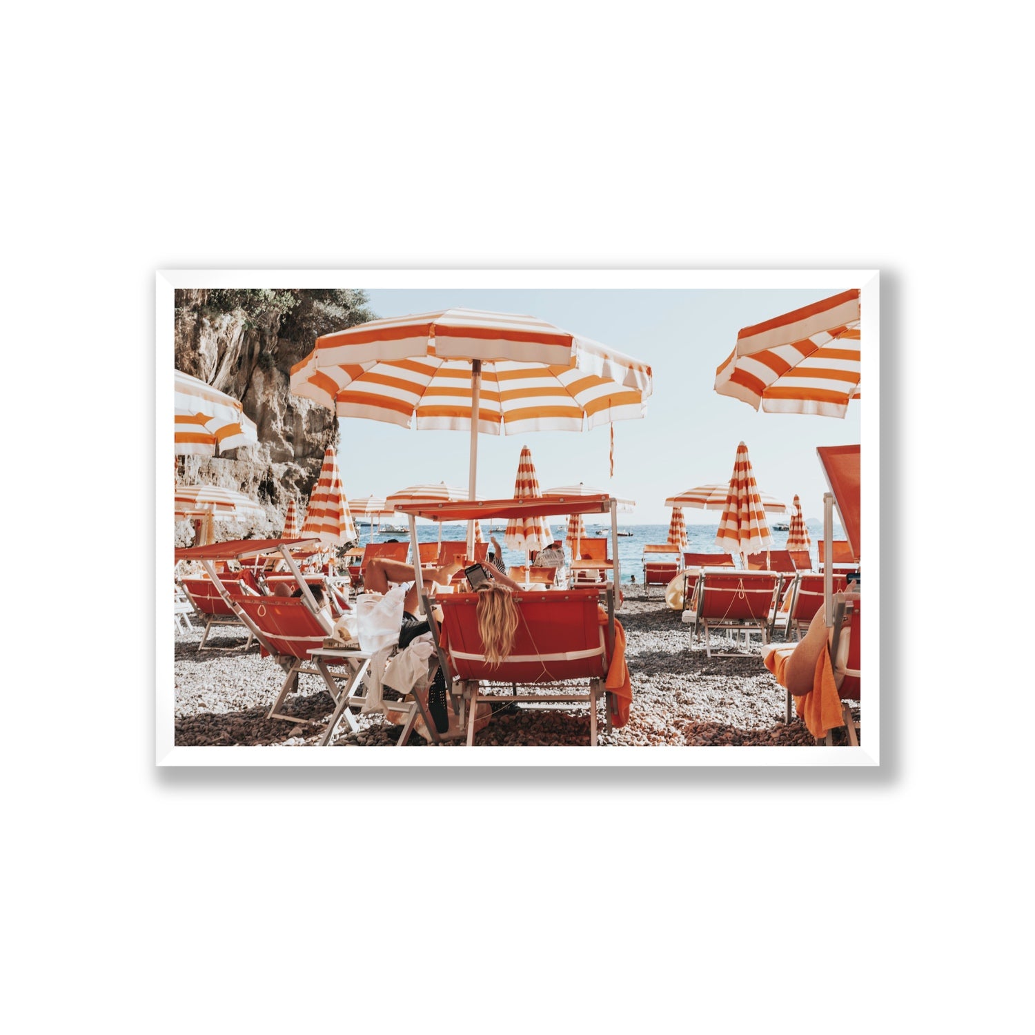 Digital Dreamer fine art print, Positano, Italy, Giant, White Frame · Full Bleed, Fine Art Print