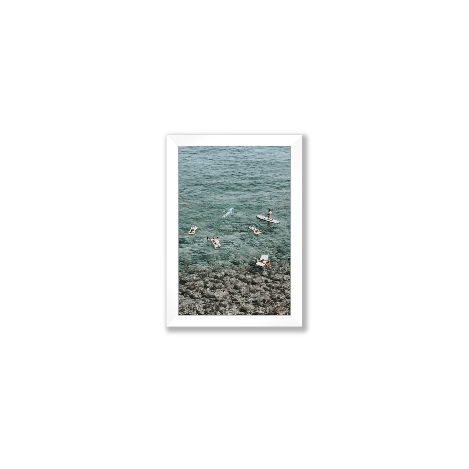 The Big Chill Tuscany coastal Italian wall art Small full-bleed fine art print in white frame