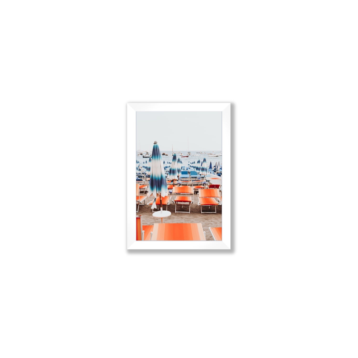 Orange Crush fine art print, Positano, Italy, Small, White Frame · Full Bleed, Fine Art Print