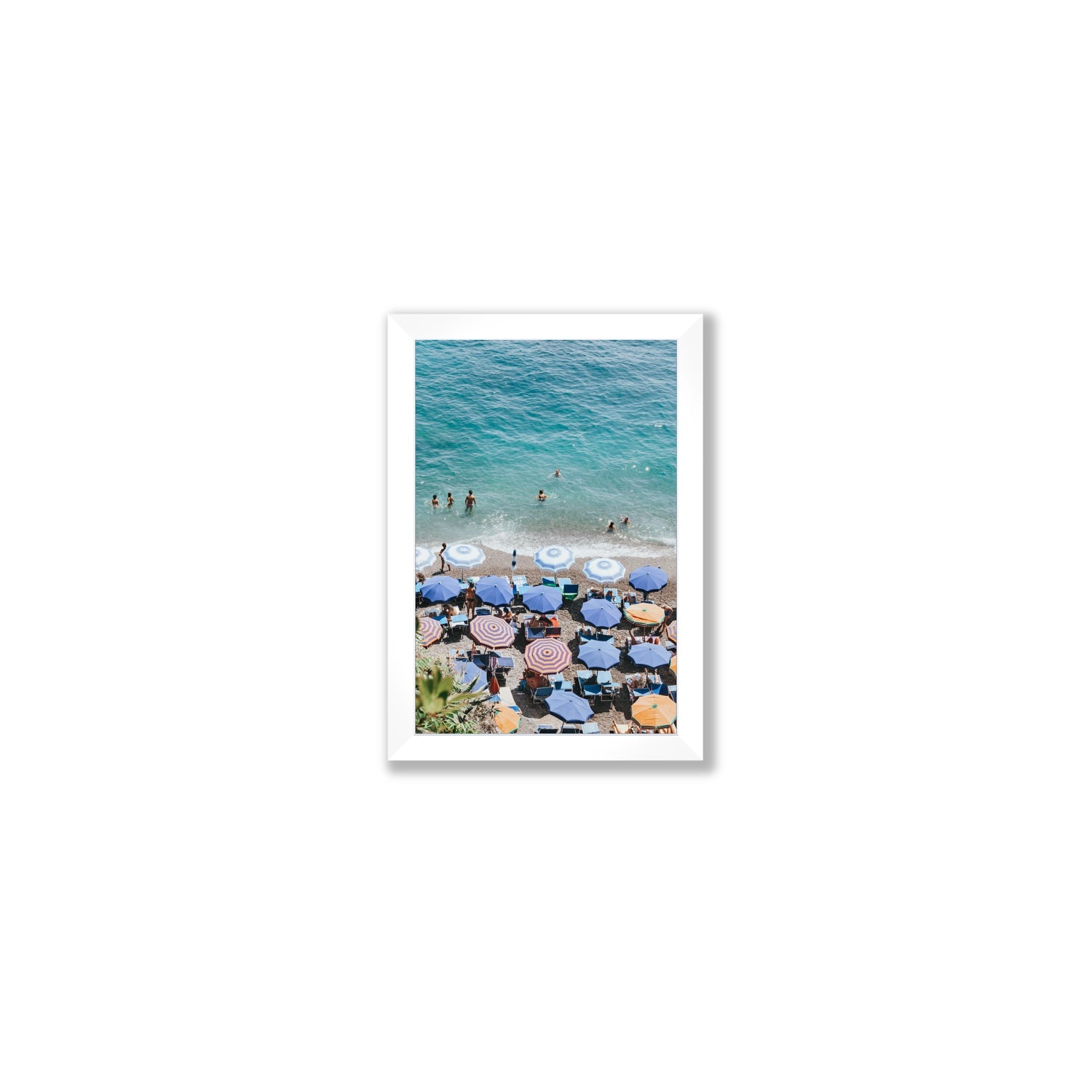 Paradise Beach fine art print, Positano, Italy, Small, White Frame · Full Bleed, Fine Art Print