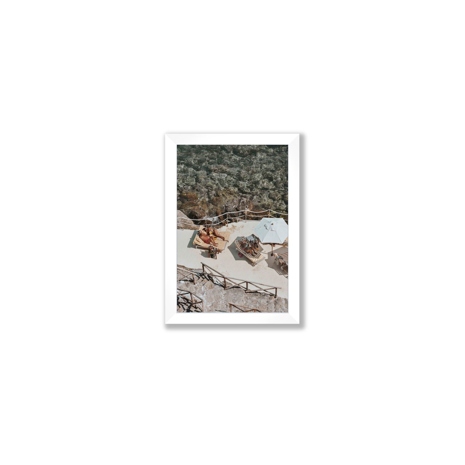 Lounge Lizards Tuscany Italian decor wall art Small full-bleed fine art print in white frame