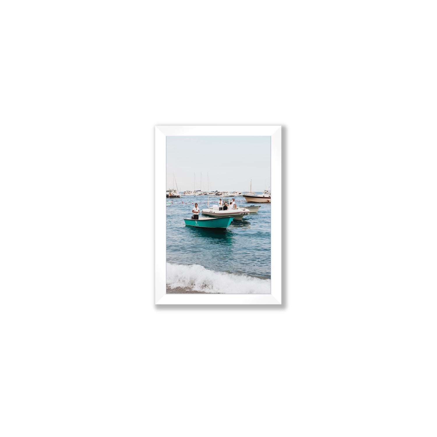Twilight Tenders Positano wall art Small full-bleed fine art print in white frame