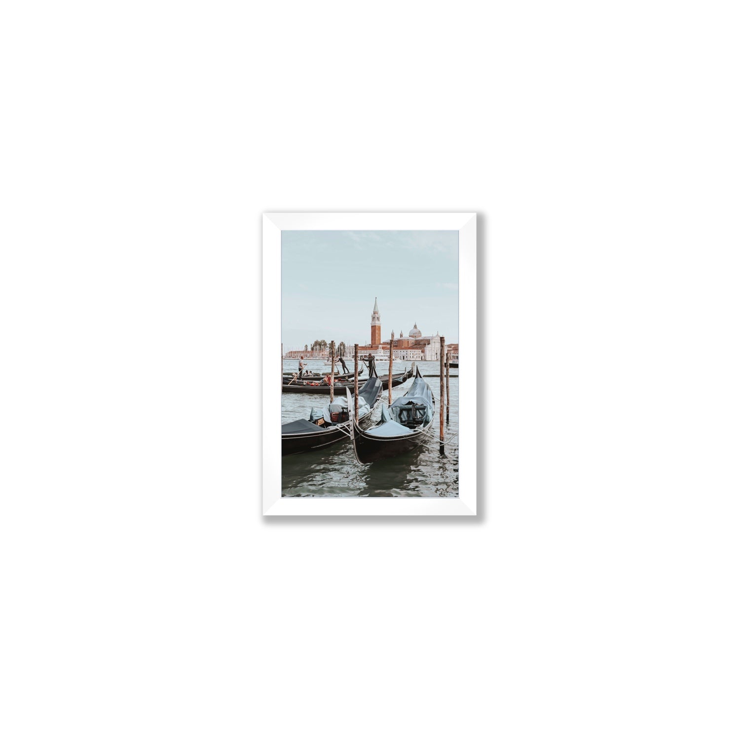 Italian Commute Venice Italian Mediterranean decor wall art Small full-bleed fine art print in white frame