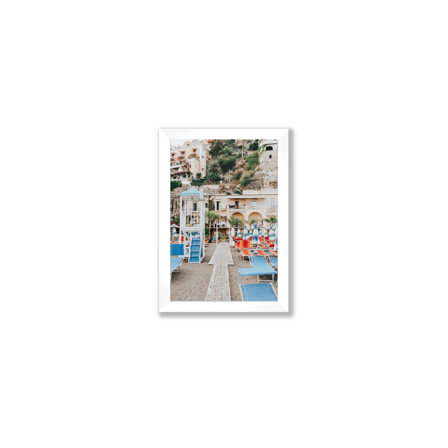 Torre Di Salvataggio fine art print, Positano, Italy, Small, White Frame · Full Bleed, Fine Art Print
