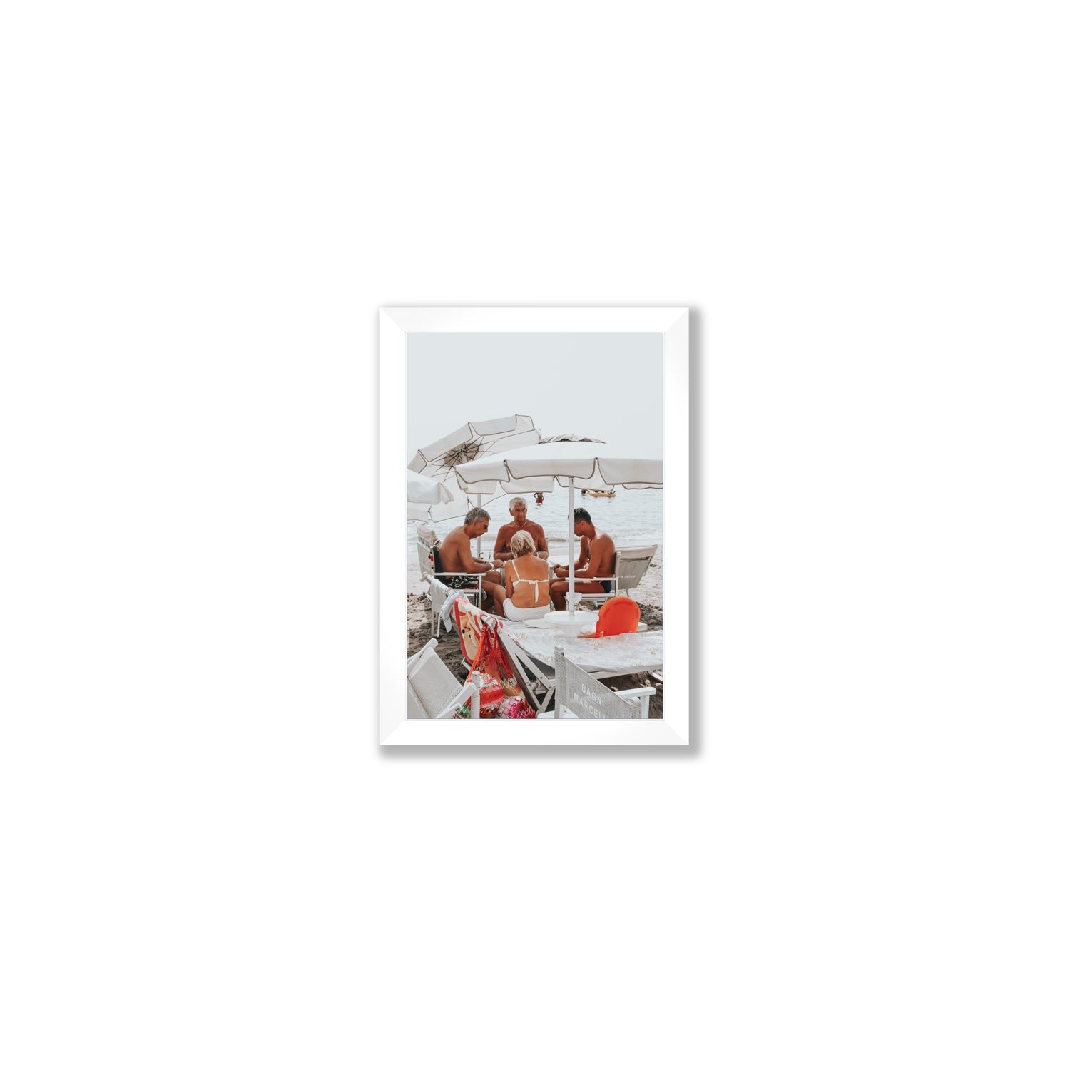 Luck Of The Draw fine art print, Alassio, Italy, Small, White Frame · Full Bleed, Fine Art Print