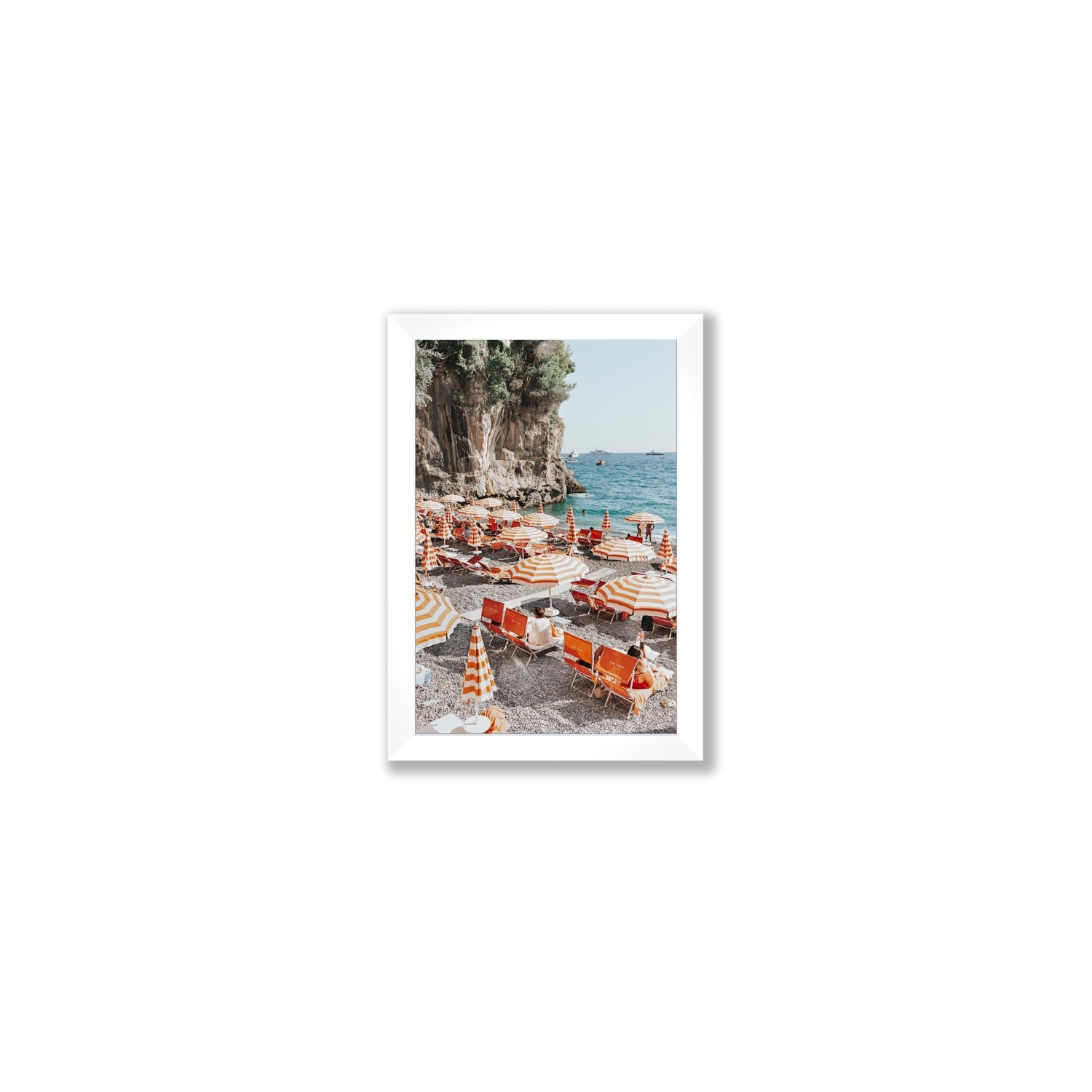 Tangerine Dream fine art print, Positano, Italy, Small, White Frame · Full Bleed, Fine Art Print