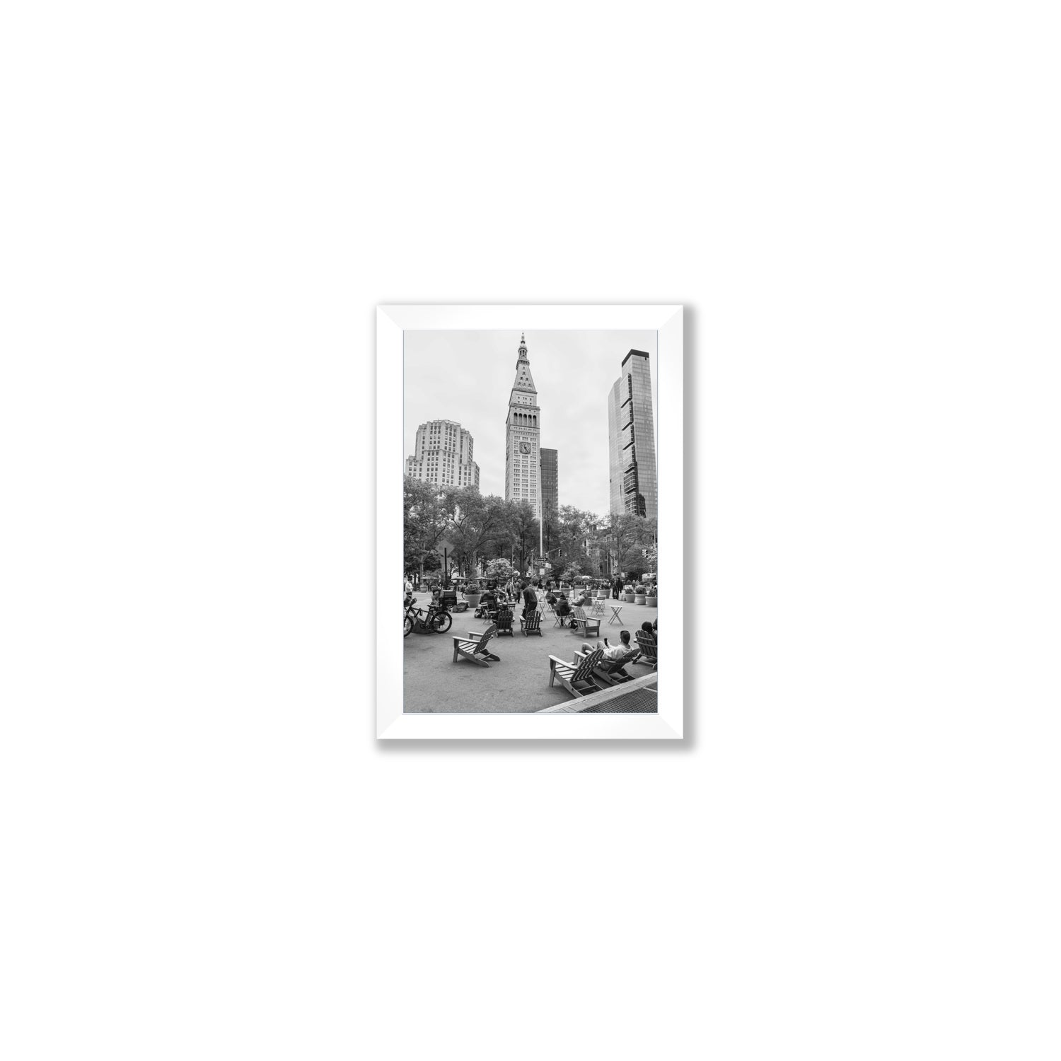 Timeless New York New York NYC Black & White wall art Small full-bleed fine art print in white frame